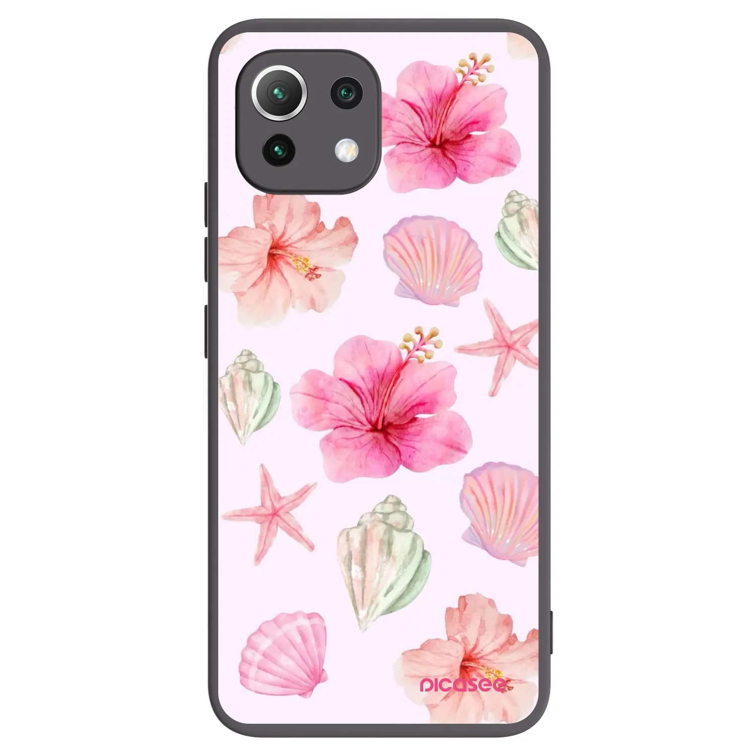 Picasee Μαύρη θήκη σιλικόνης για Xiaomi 11 Lite 5G NE - Blush Lagoon