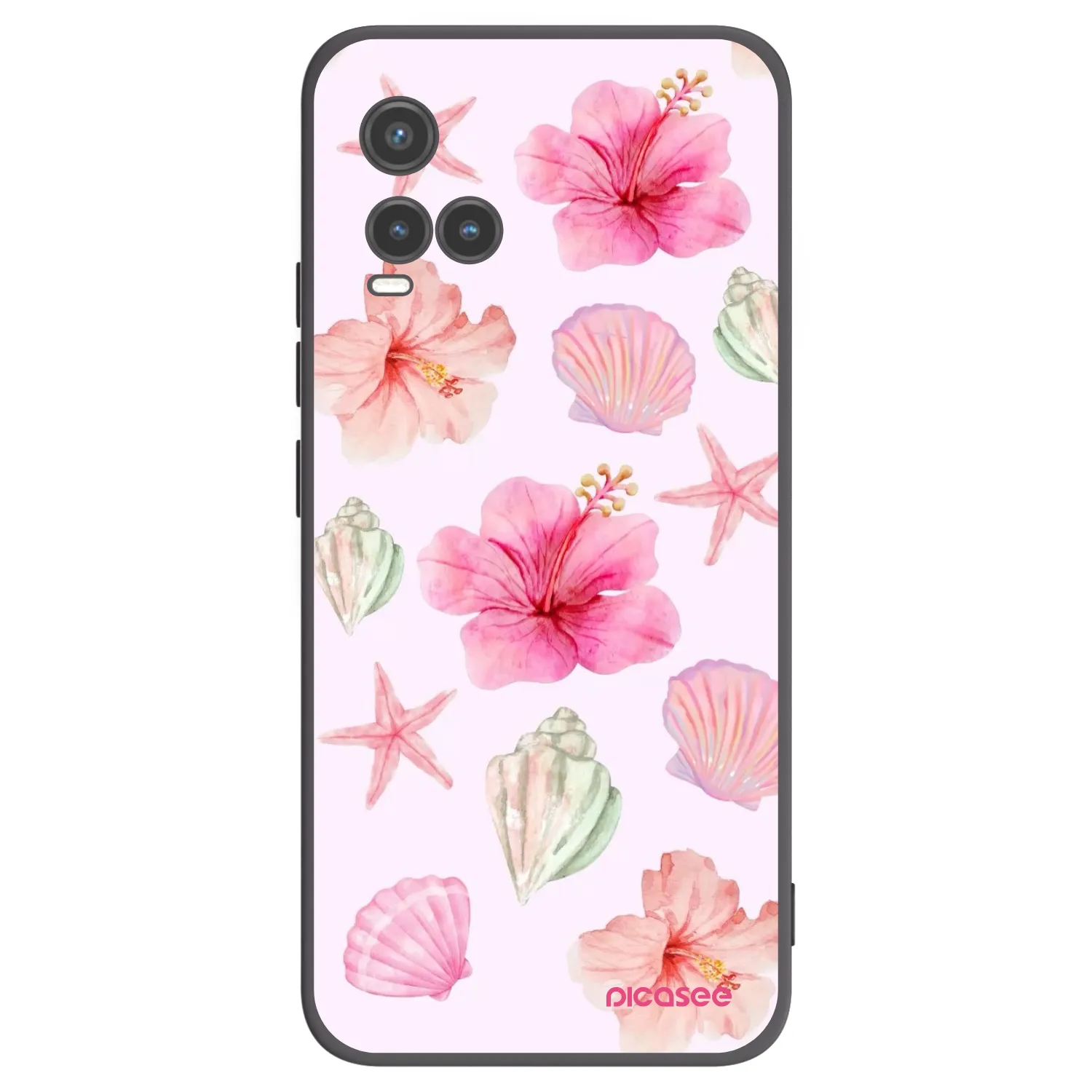 Picasee Μαύρη θήκη σιλικόνης για Vivo Y33s - Blush Lagoon