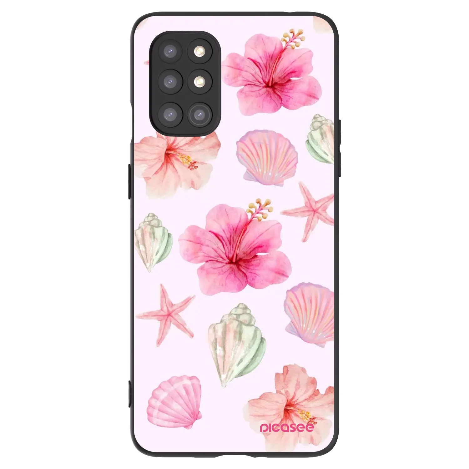 Picasee Μαύρη θήκη σιλικόνης για OnePlus 8T - Blush Lagoon