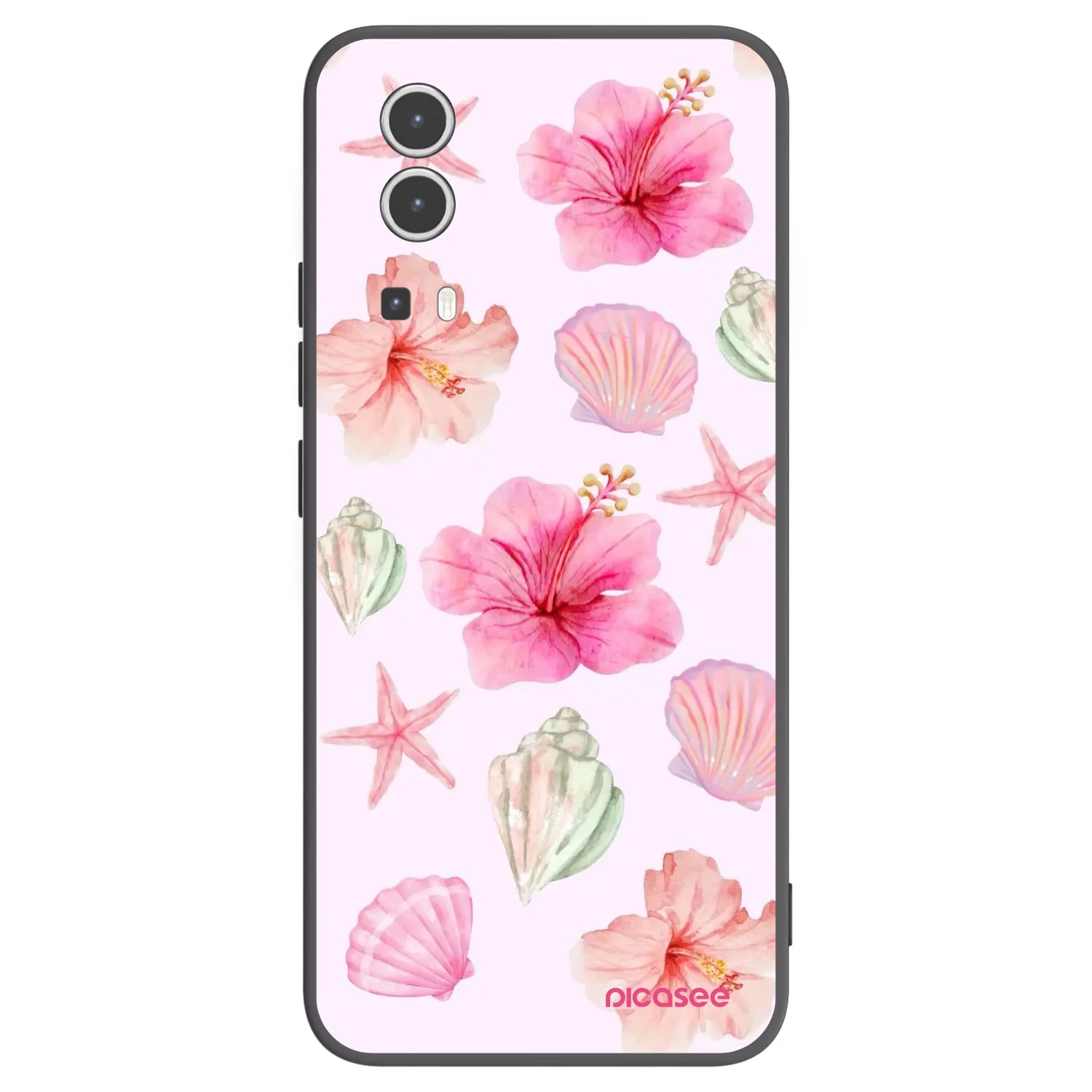 Picasee Μαύρη θήκη σιλικόνης για Vivo Y72 5G - Blush Lagoon