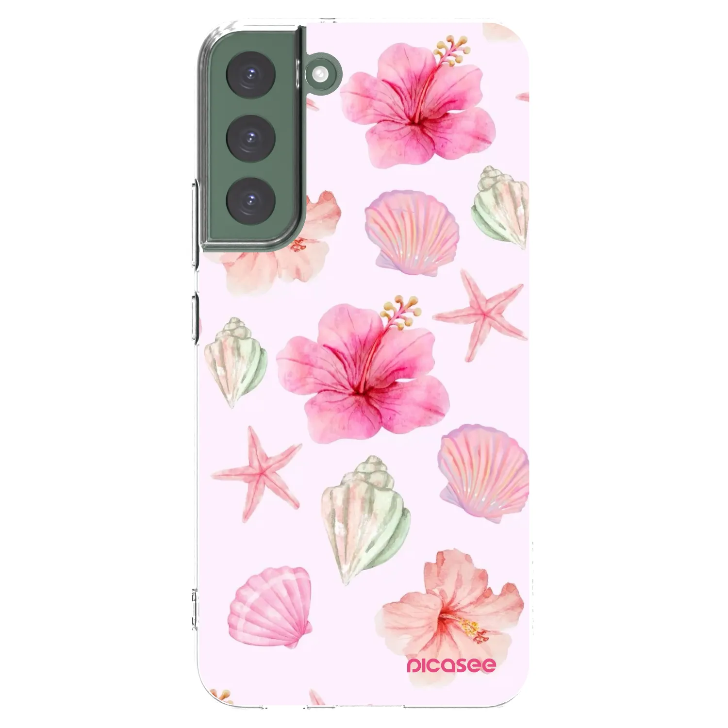 Picasee διαφανής θήκη σιλικόνης Samsung Galaxy S22+ 5G - Blush Lagoon