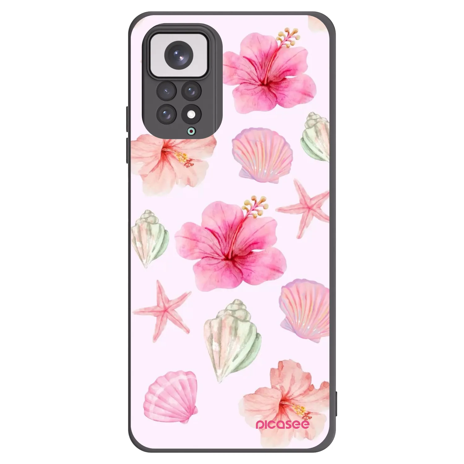 Picasee Μαύρη θήκη σιλικόνης για Xiaomi Redmi Note 11 - Blush Lagoon