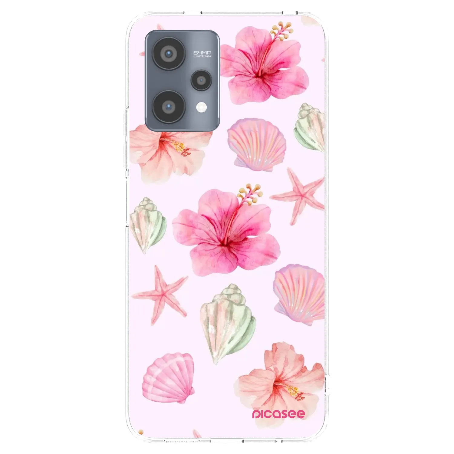 Picasee διαφανής θήκη σιλικόνης Realme 9 Pro 5G - Blush Lagoon