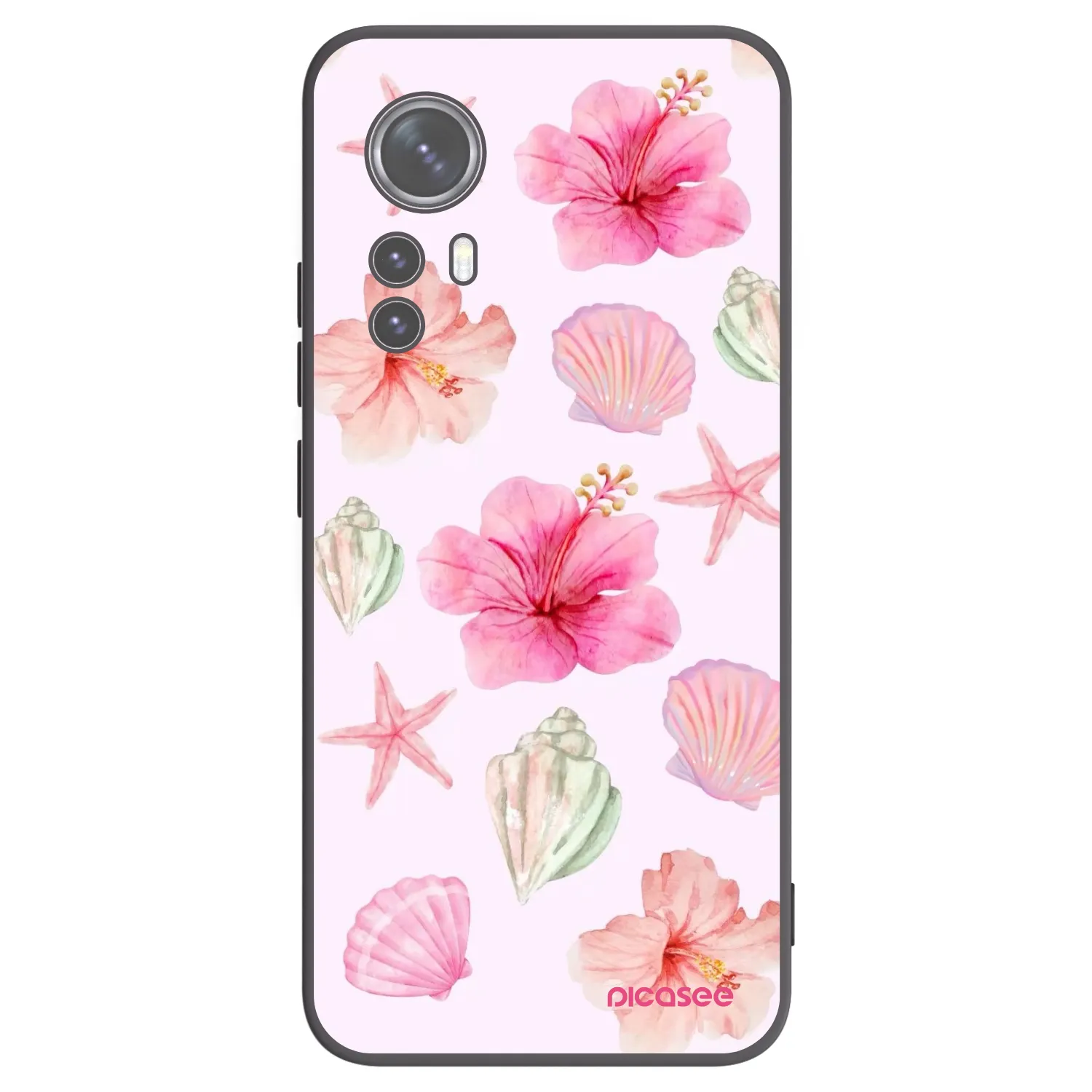 Picasee Μαύρη θήκη σιλικόνης για Xiaomi 12 - Blush Lagoon