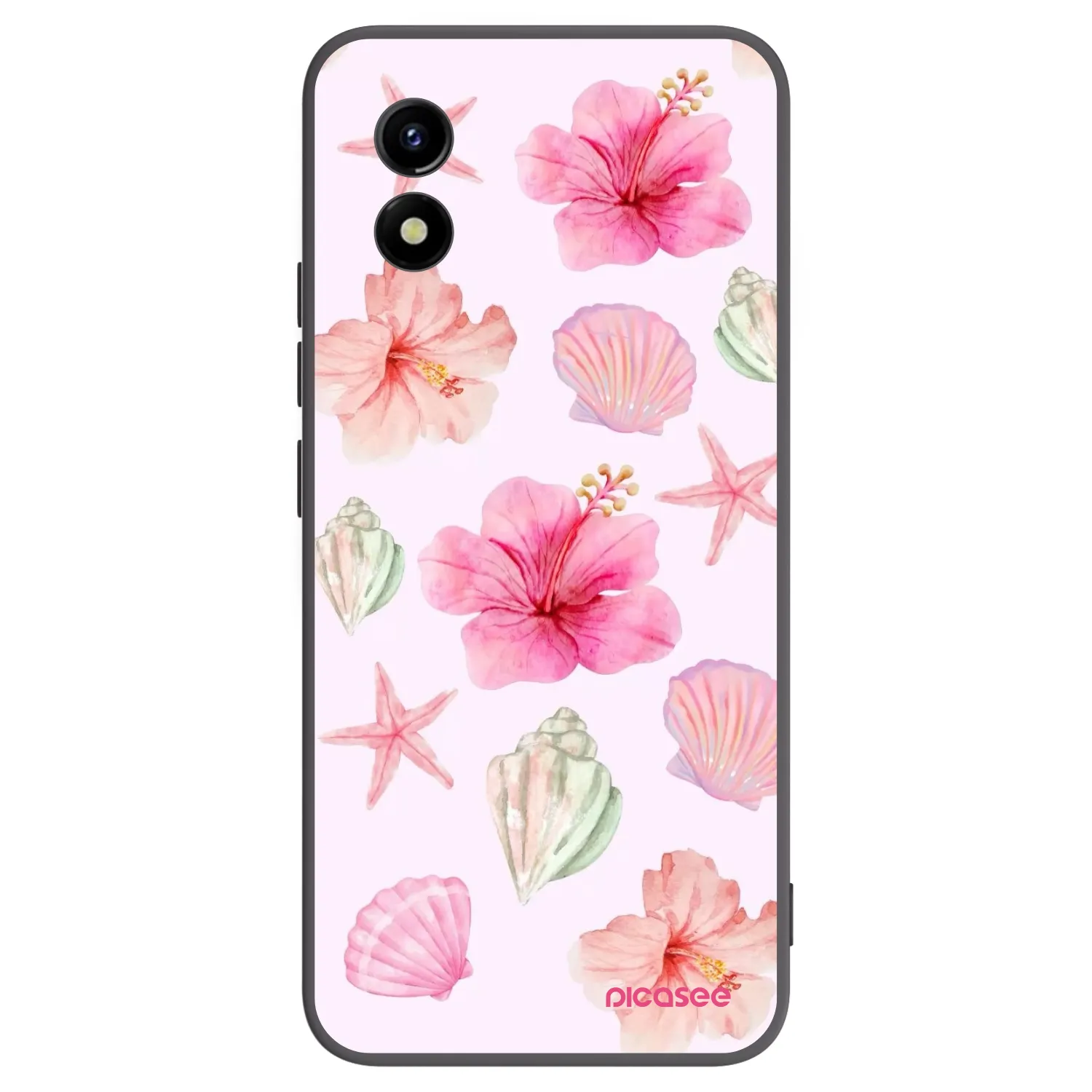 Picasee Μαύρη θήκη σιλικόνης για Vivo Y01 - Blush Lagoon
