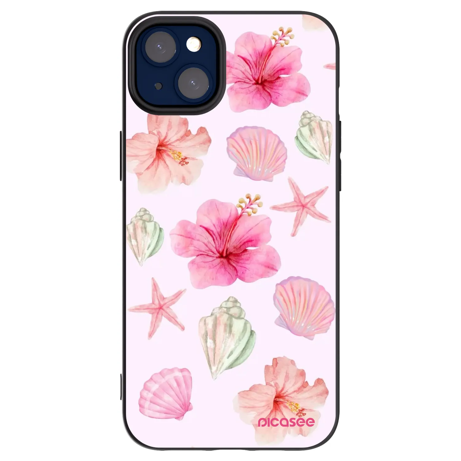 Picasee Μαύρη θήκη σιλικόνης για Apple iPhone 14 Plus - Blush Lagoon
