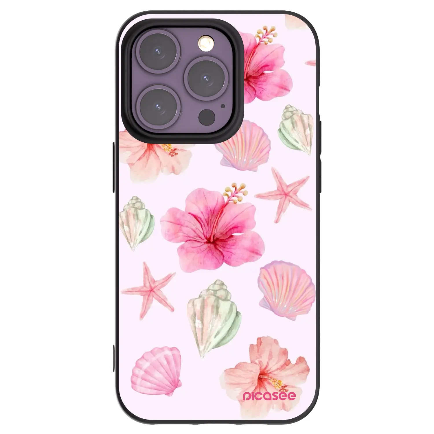 Picasee Μαύρη θήκη σιλικόνης για Apple iPhone 14 Pro - Blush Lagoon