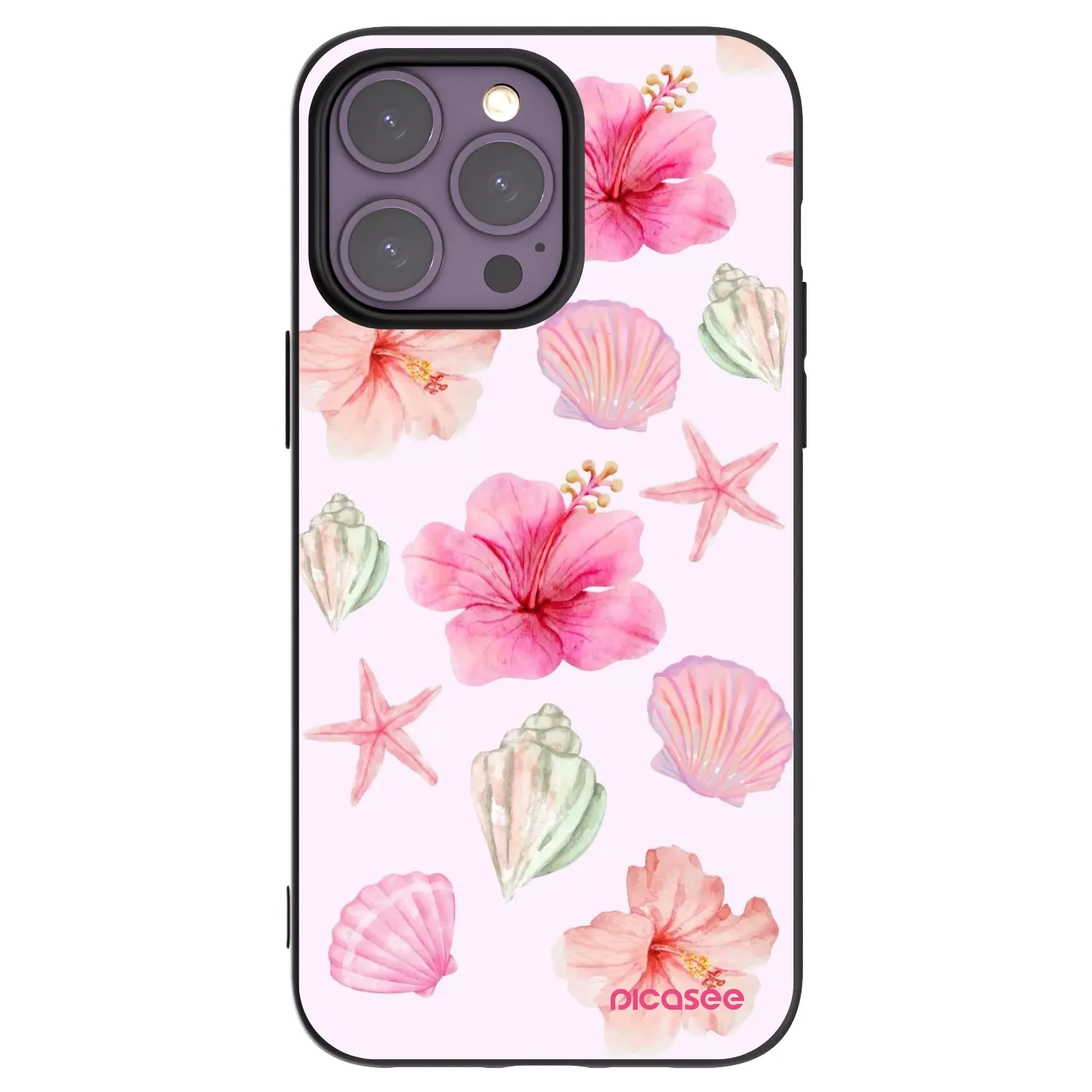 Picasee Μαύρη θήκη σιλικόνης για Apple iPhone 14 Pro Max - Blush Lagoon