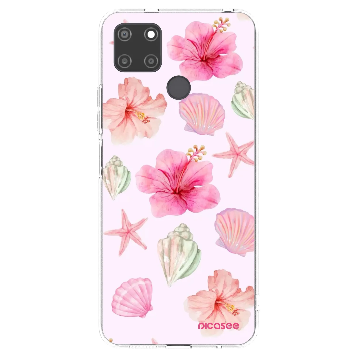 Picasee διαφανής θήκη σιλικόνης Realme C21Y - Blush Lagoon