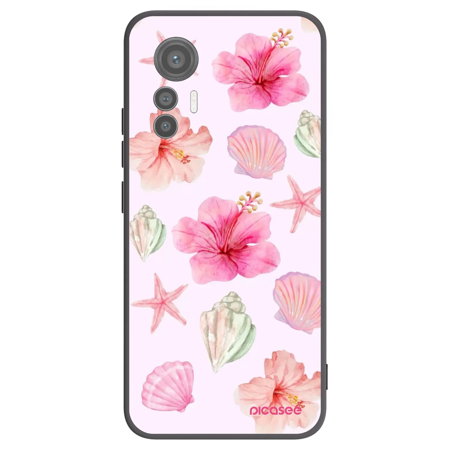 Picasee Μαύρη θήκη σιλικόνης για Xiaomi 12 Lite - Blush Lagoon