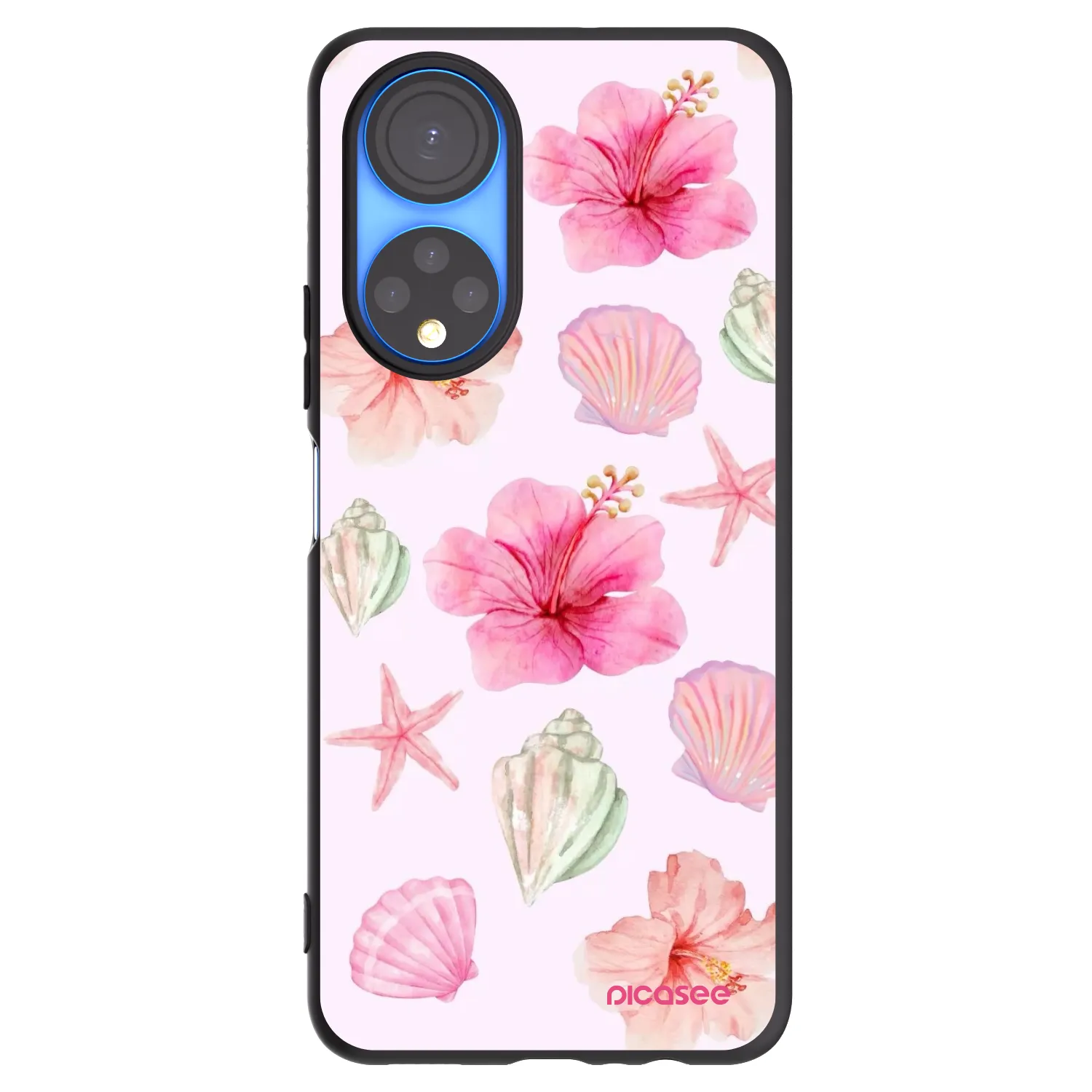 Picasee Μαύρη θήκη σιλικόνης για Honor X7 - Blush Lagoon