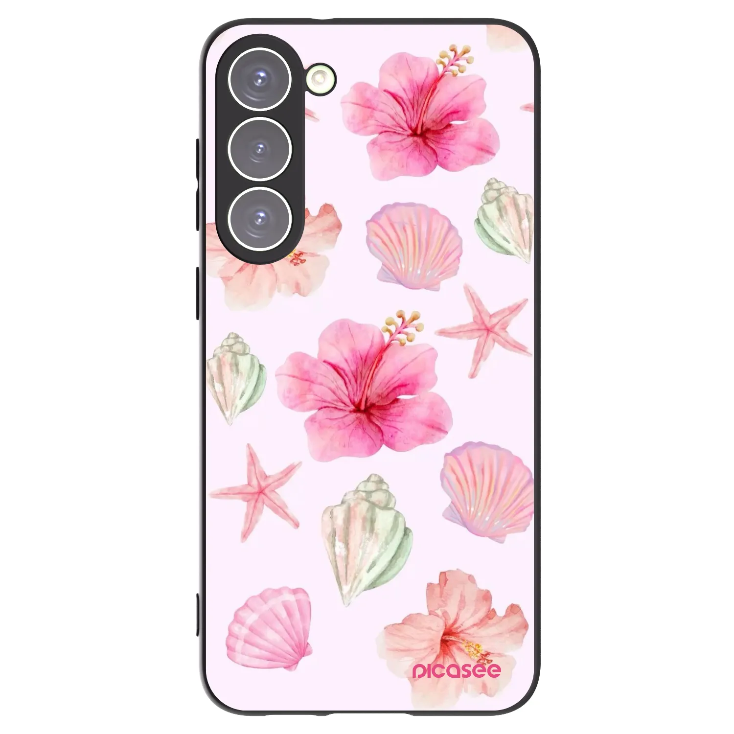 Picasee Μαύρη θήκη σιλικόνης για Samsung Galaxy S23+ 5G - Blush Lagoon