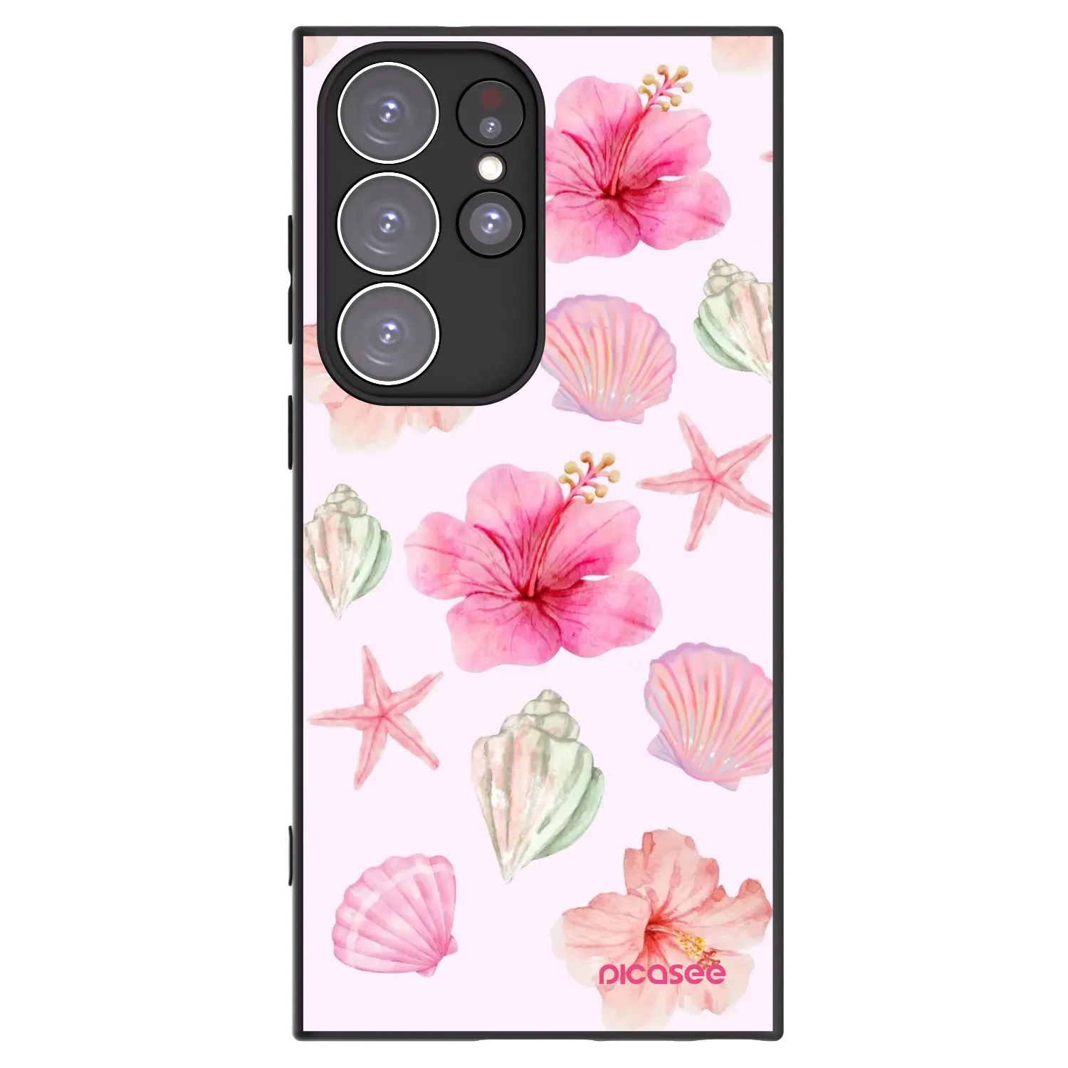 Picasee Μαύρη θήκη σιλικόνης για Samsung Galaxy S23 Ultra 5G - Blush Lagoon