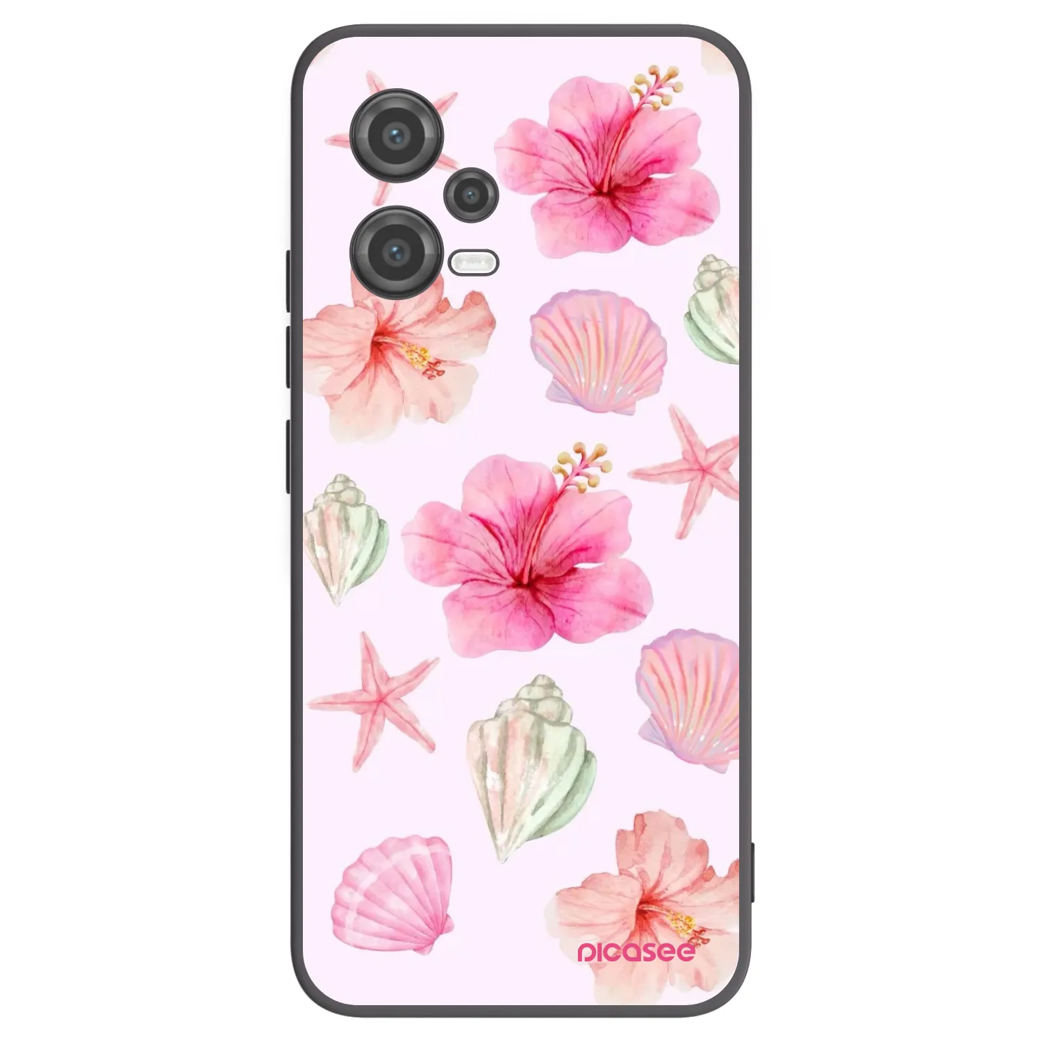 Picasee Μαύρη θήκη σιλικόνης για Xiaomi Poco X5 - Blush Lagoon