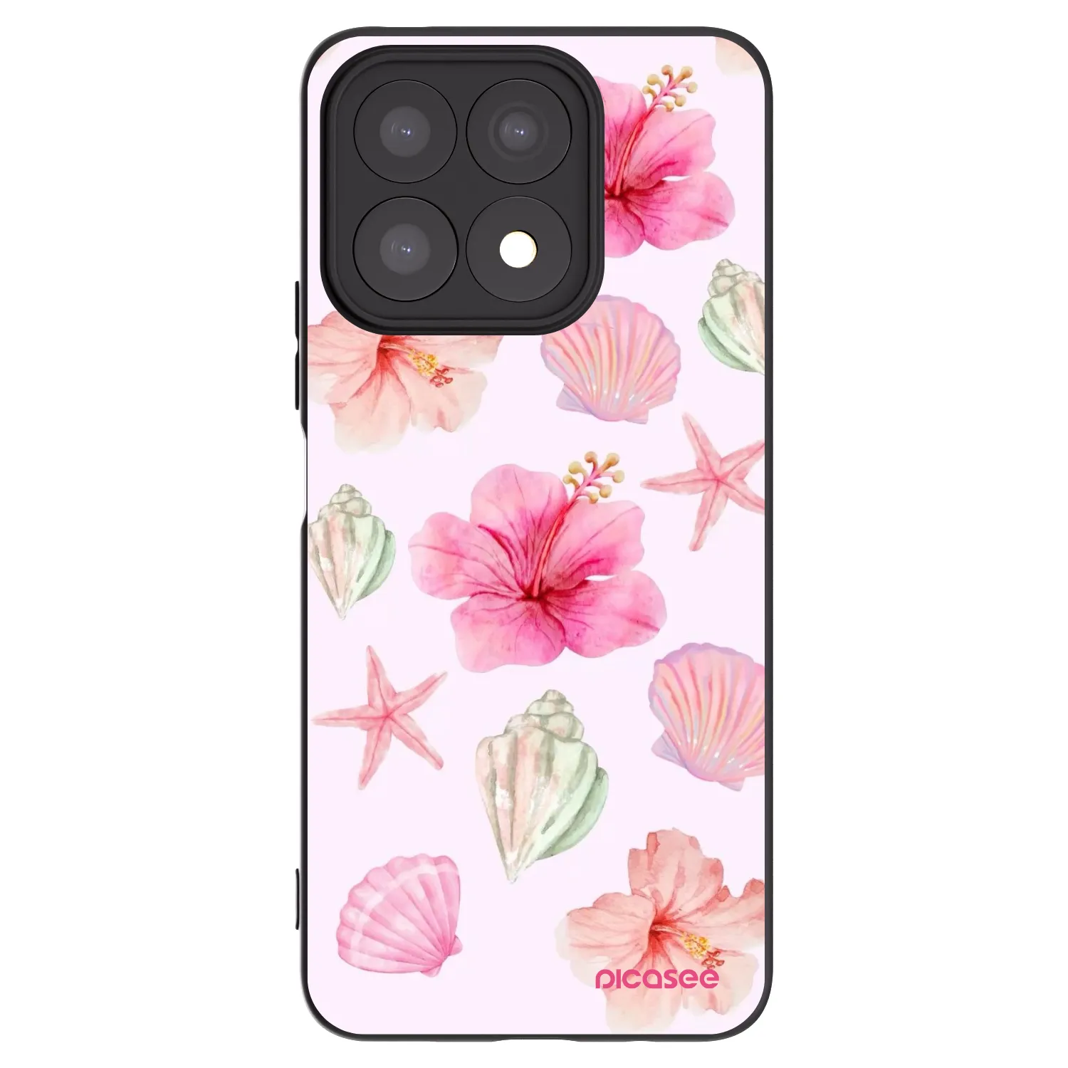 Picasee Μαύρη θήκη σιλικόνης για Honor X8a - Blush Lagoon