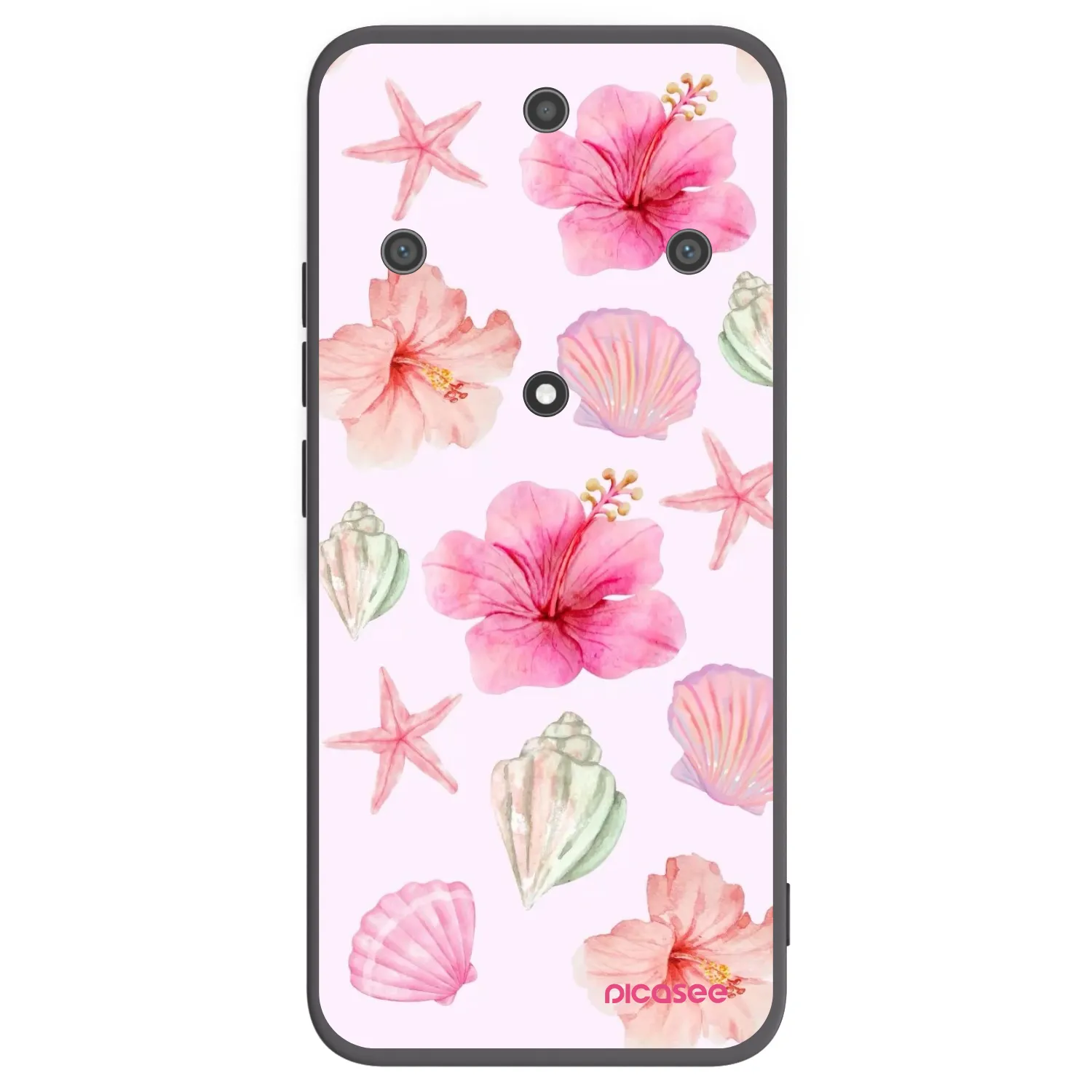 Picasee Μαύρη θήκη σιλικόνης για Honor Magic5 Lite 5G - Blush Lagoon