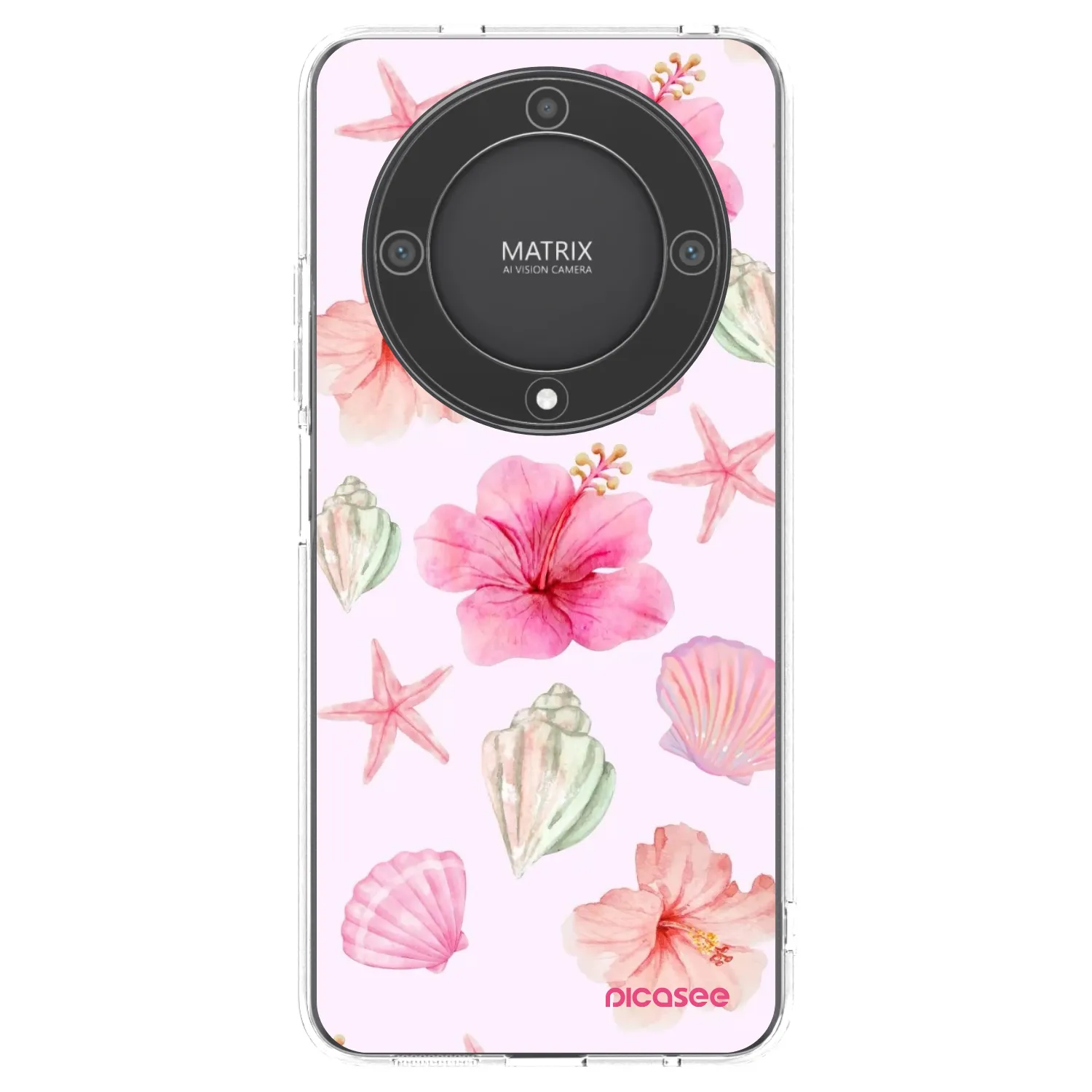 Picasee διαφανής θήκη σιλικόνης Honor Magic5 Lite 5G - Blush Lagoon