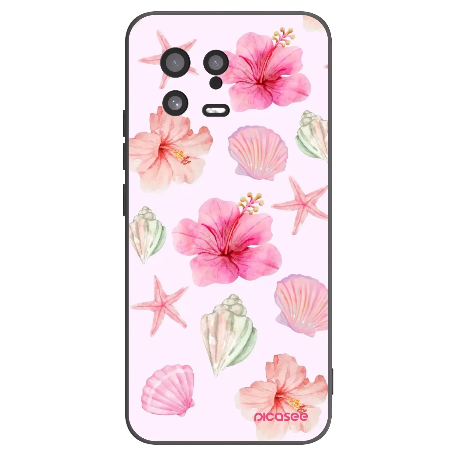 Picasee Μαύρη θήκη σιλικόνης για Xiaomi 13 - Blush Lagoon