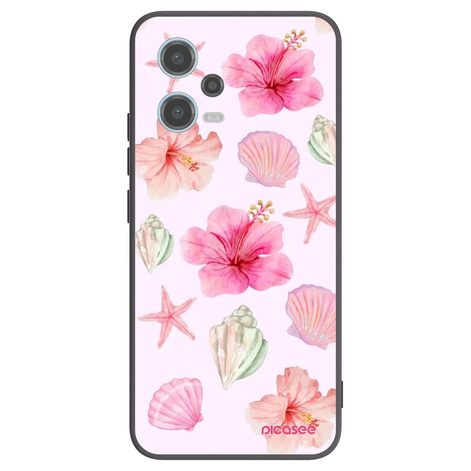 Picasee Μαύρη θήκη σιλικόνης για Xiaomi Redmi Note 12 5G - Blush Lagoon