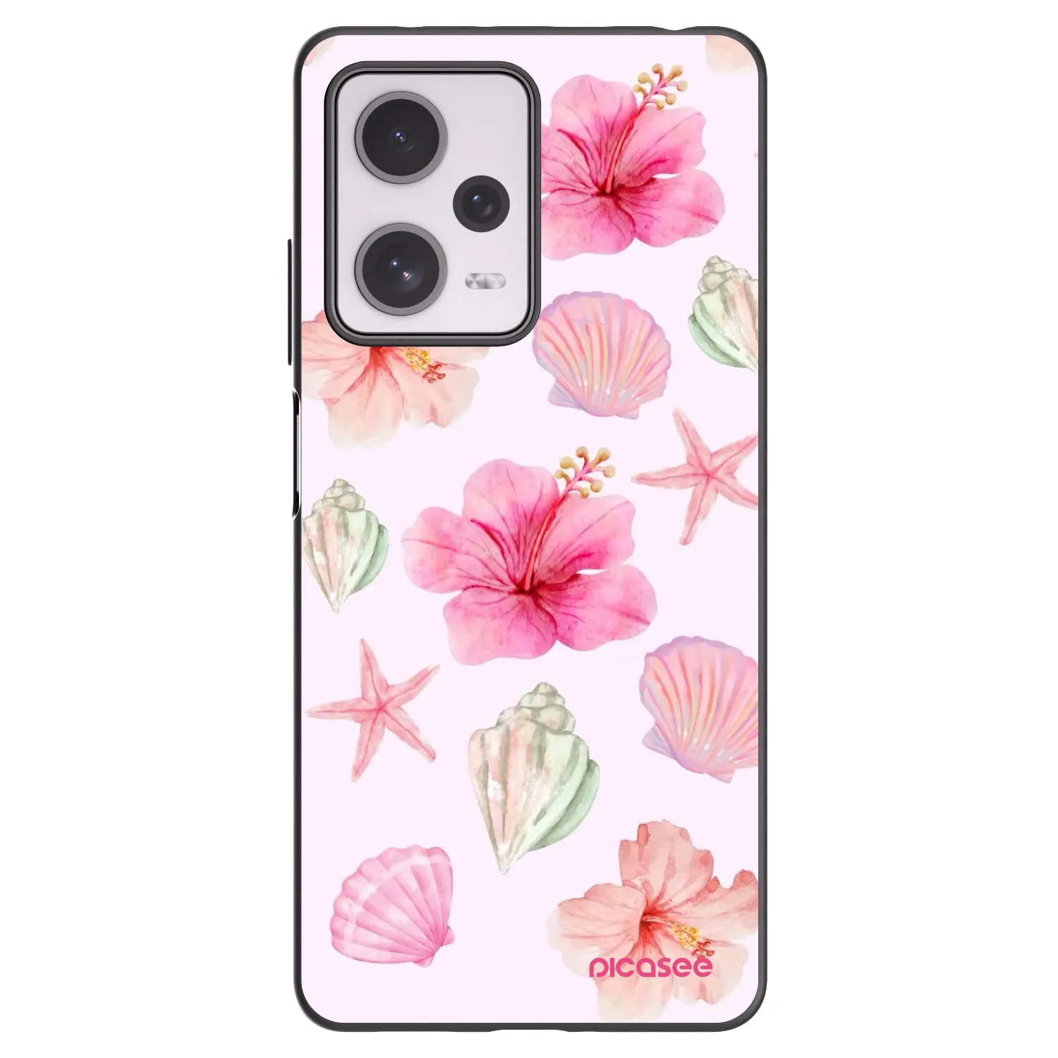 Picasee Μαύρη θήκη σιλικόνης για Xiaomi Redmi Note 12 Pro+ 5G - Blush Lagoon