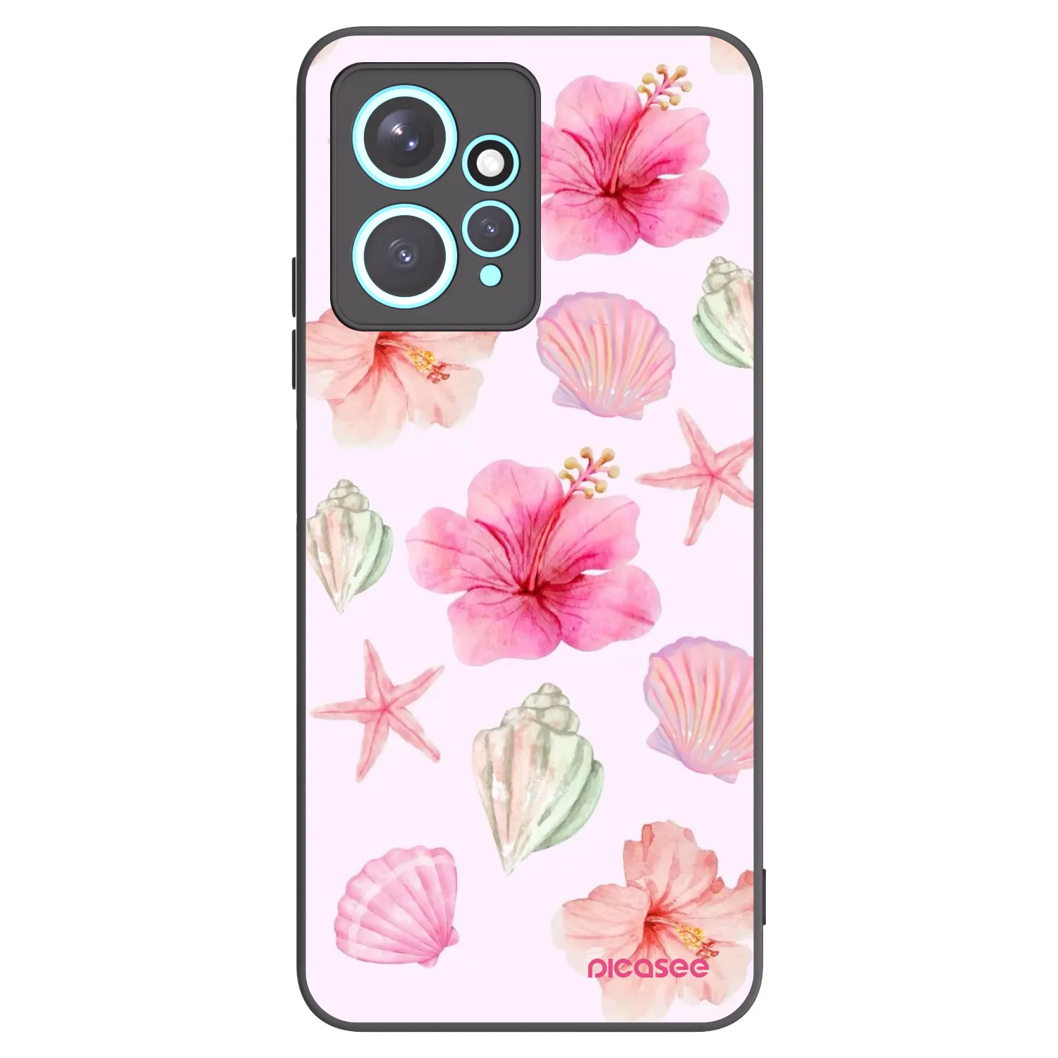 Picasee Μαύρη θήκη σιλικόνης για Xiaomi Redmi Note 12 4G - Blush Lagoon
