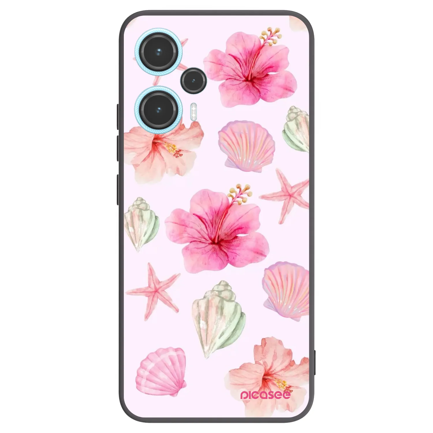 Picasee Μαύρη θήκη σιλικόνης για Xiaomi Poco F5 - Blush Lagoon