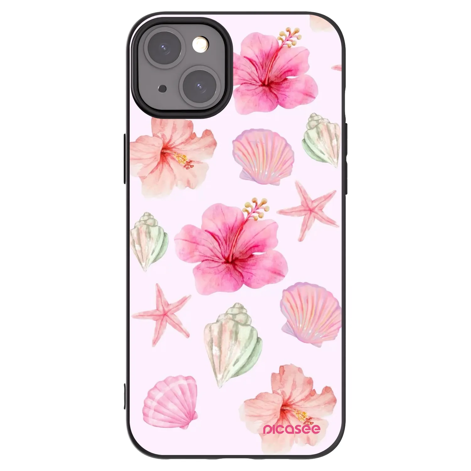 Picasee Μαύρη θήκη σιλικόνης για Apple iPhone 15 Plus - Blush Lagoon