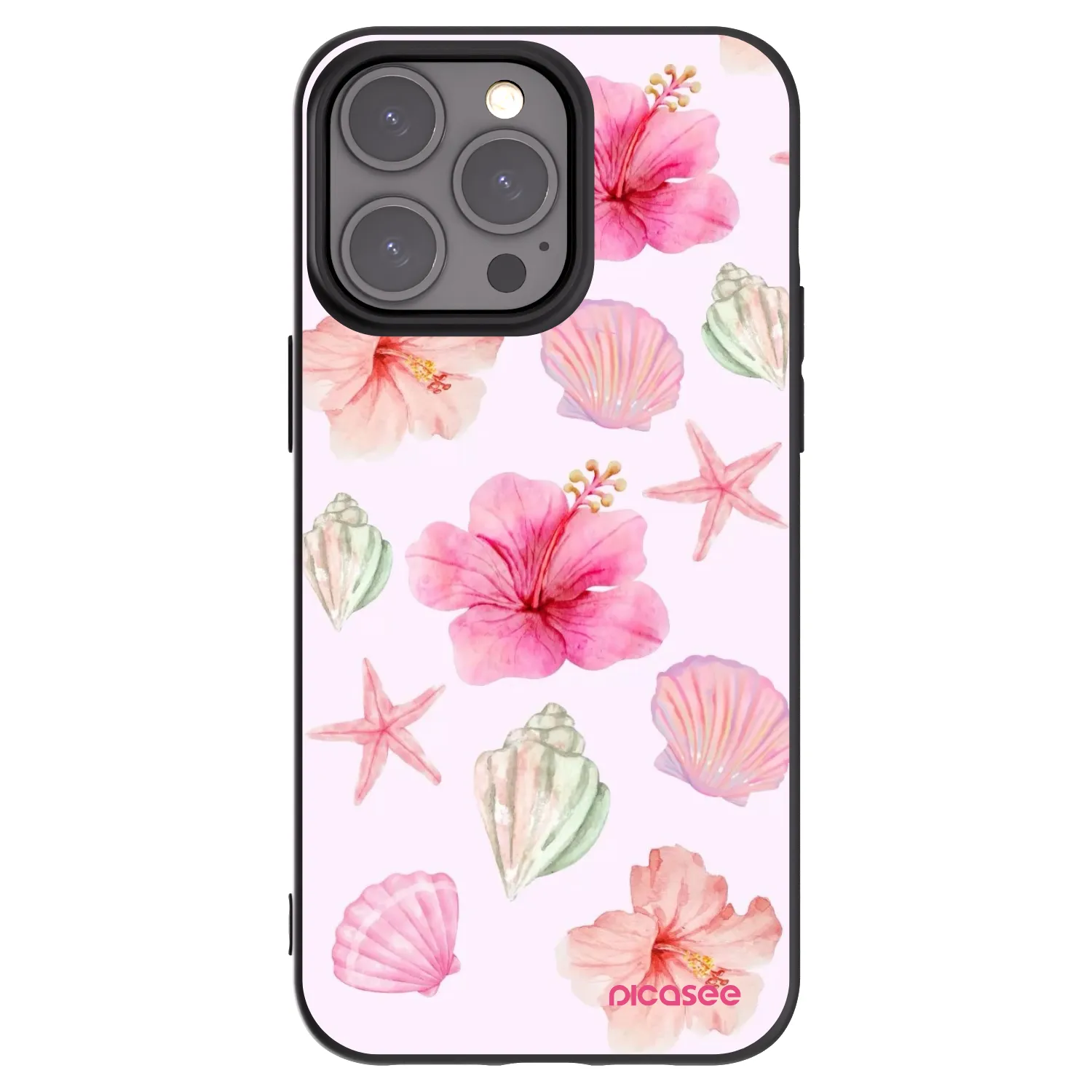 Picasee Μαύρη θήκη σιλικόνης για Apple iPhone 15 Pro Max - Blush Lagoon