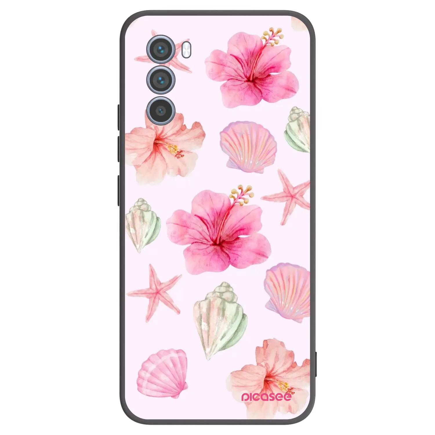 Picasee Μαύρη θήκη σιλικόνης για Motorola Moto G62 - Blush Lagoon