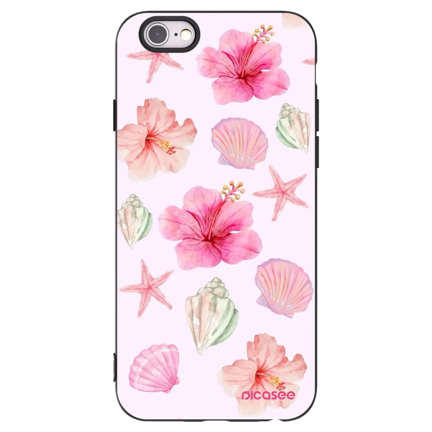 Picasee Μαύρη θήκη σιλικόνης για Apple iPhone 6/6S - Blush Lagoon