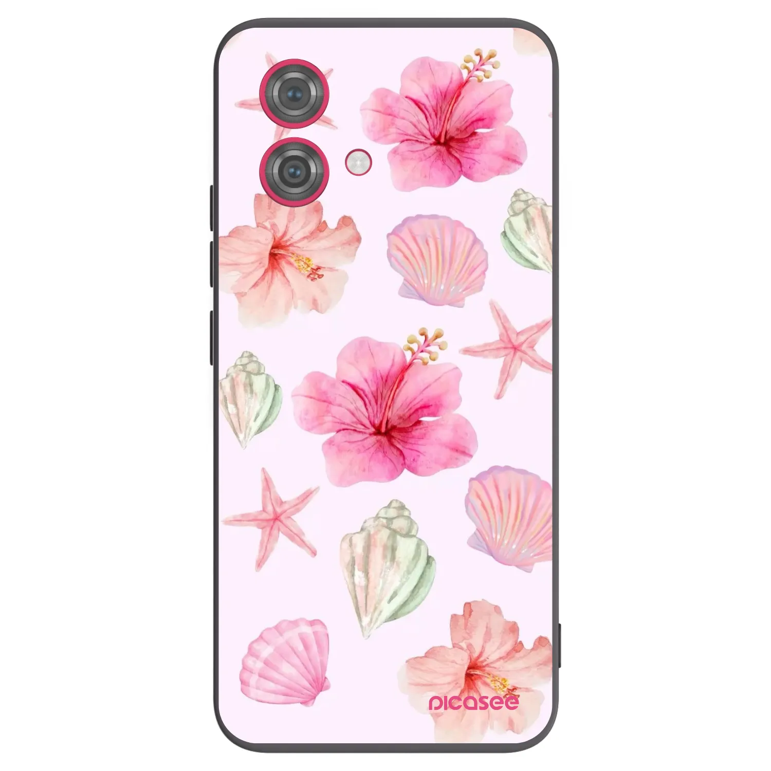 Picasee Μαύρη θήκη σιλικόνης για Motorola Moto G84 5G - Blush Lagoon