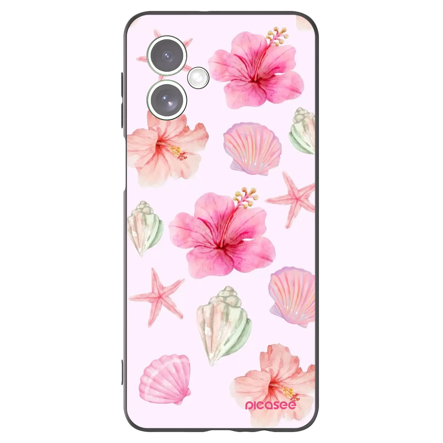 Picasee Μαύρη θήκη σιλικόνης για Motorola Moto G54 5G - Blush Lagoon