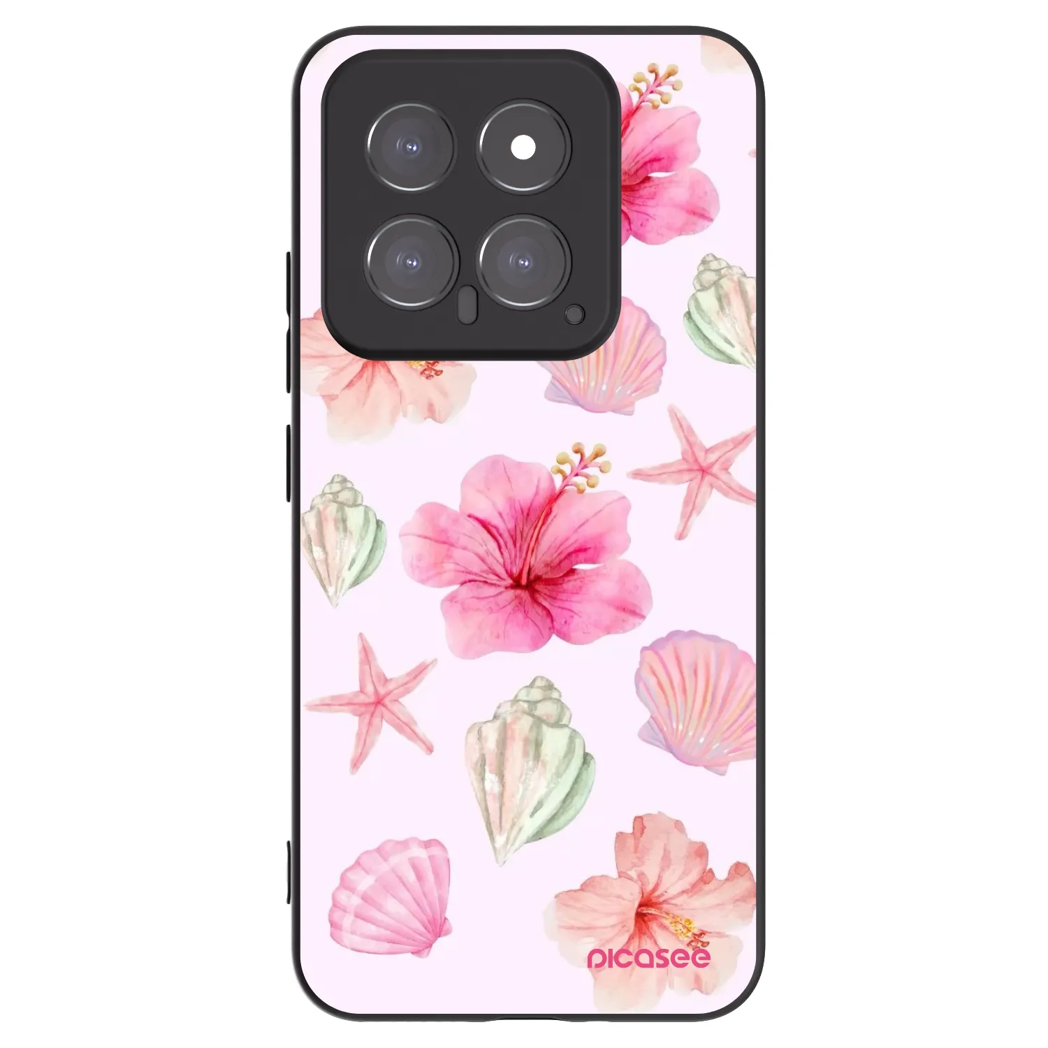 Picasee Μαύρη θήκη σιλικόνης για Xiaomi 14 - Blush Lagoon