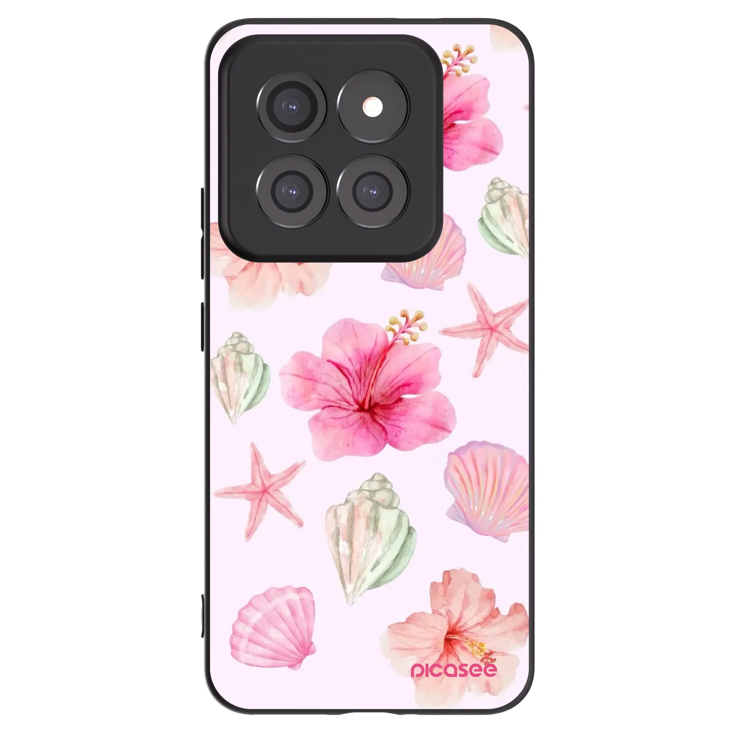 Picasee Μαύρη θήκη σιλικόνης για Xiaomi 14 Pro - Blush Lagoon