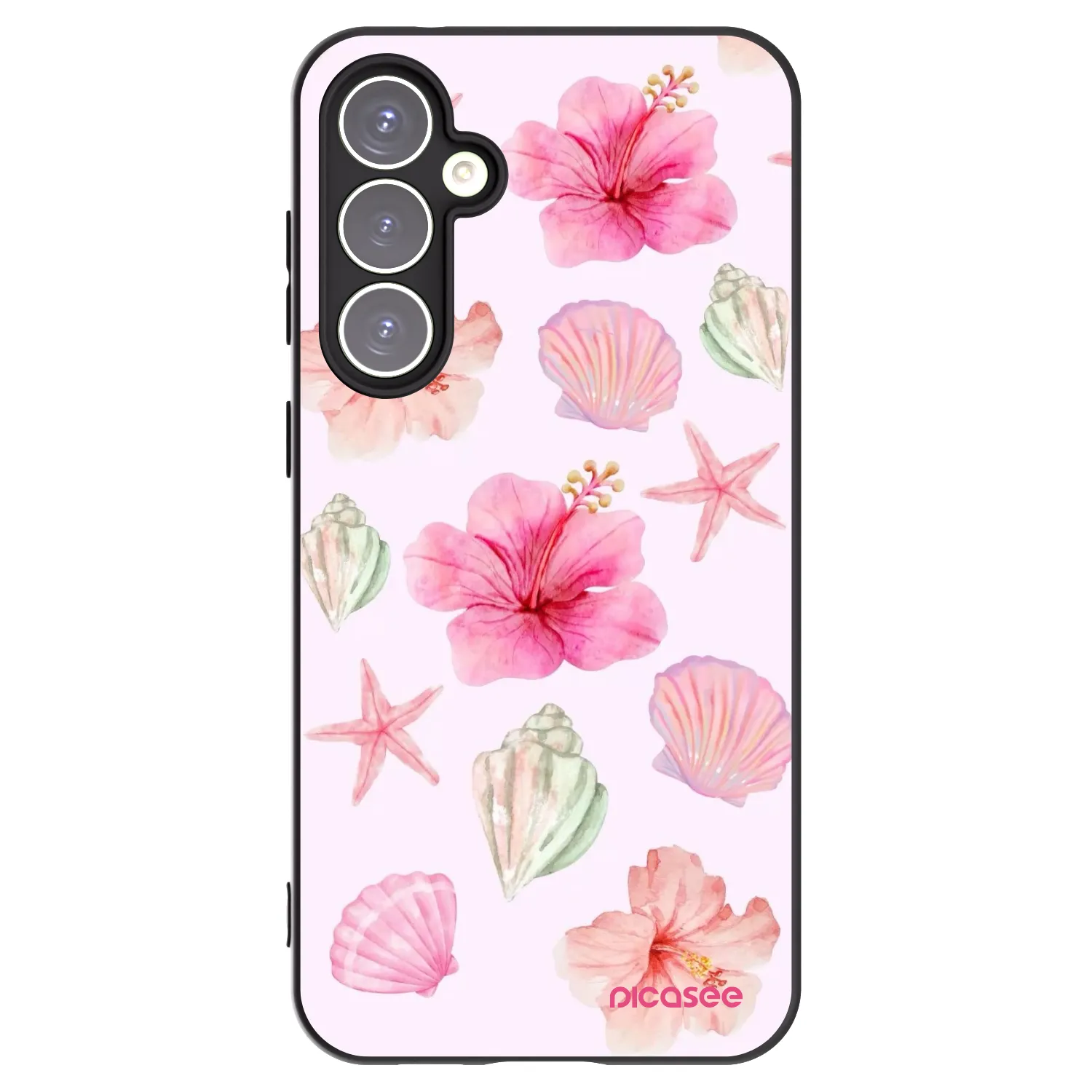 Picasee Μαύρη θήκη σιλικόνης για Samsung Galaxy S23 FE S711B - Blush Lagoon