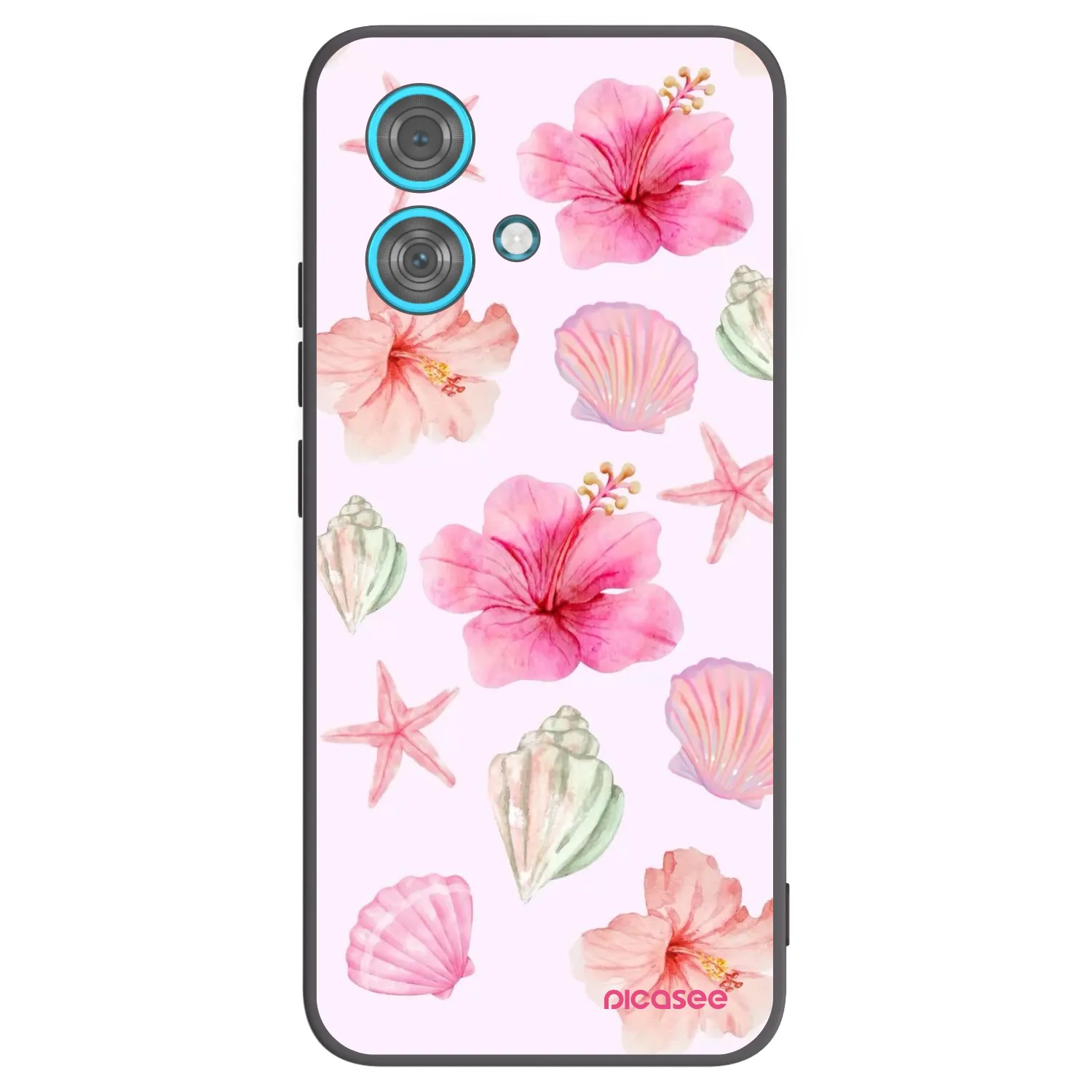 Picasee Μαύρη θήκη σιλικόνης για Motorola Edge 40 Neo - Blush Lagoon