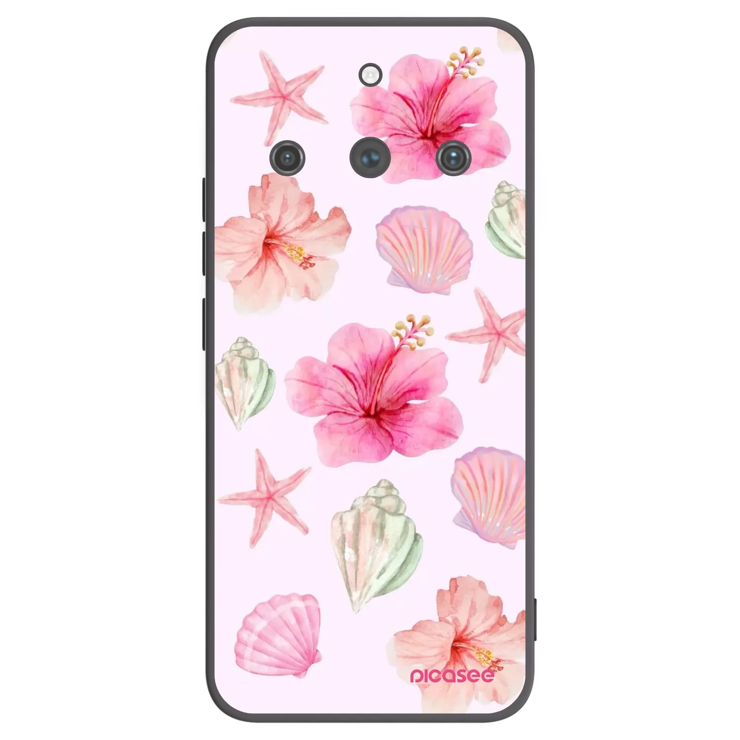 Picasee Μαύρη θήκη σιλικόνης για Realme 11 Pro+ - Blush Lagoon