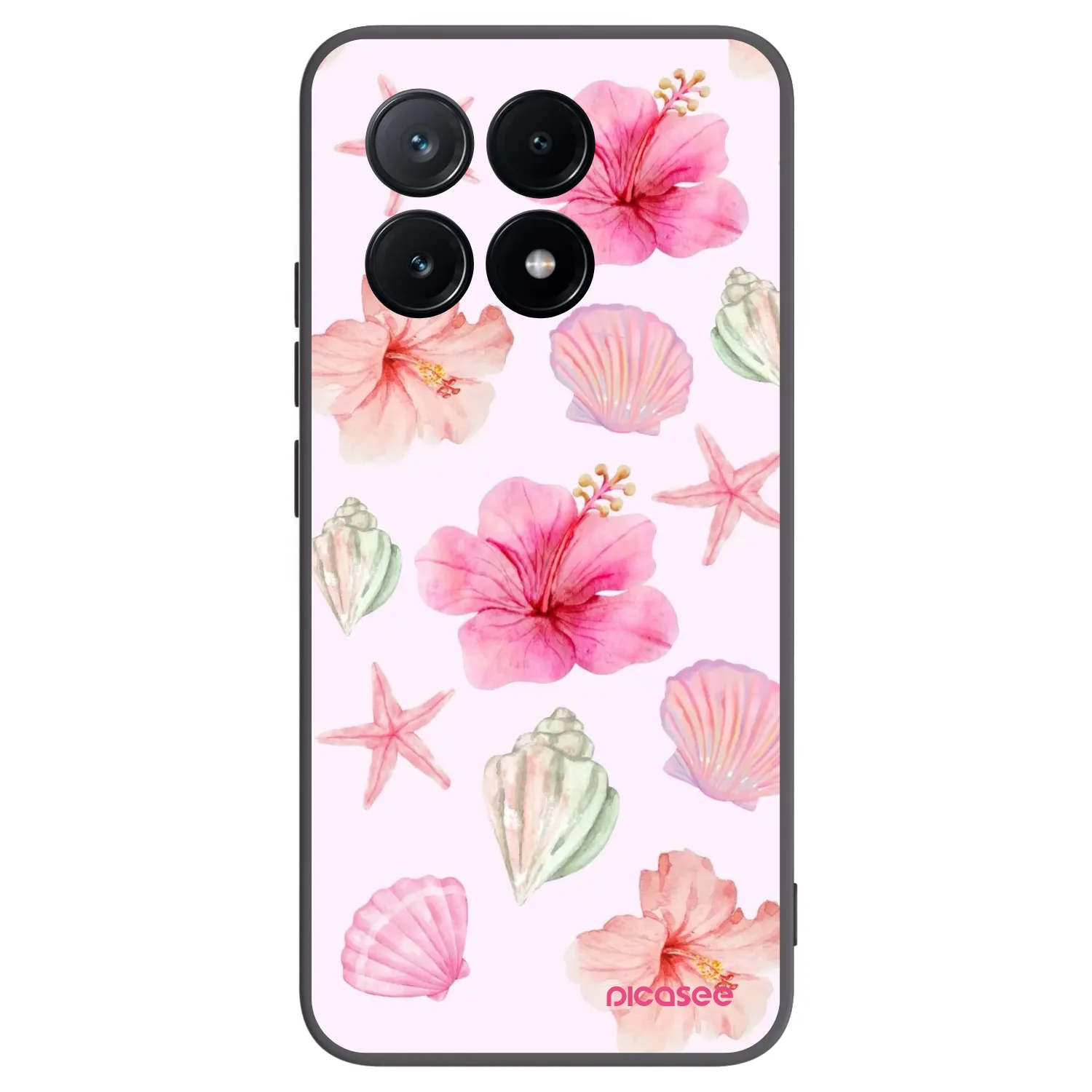 Picasee Μαύρη θήκη σιλικόνης για Xiaomi Poco X6 Pro - Blush Lagoon