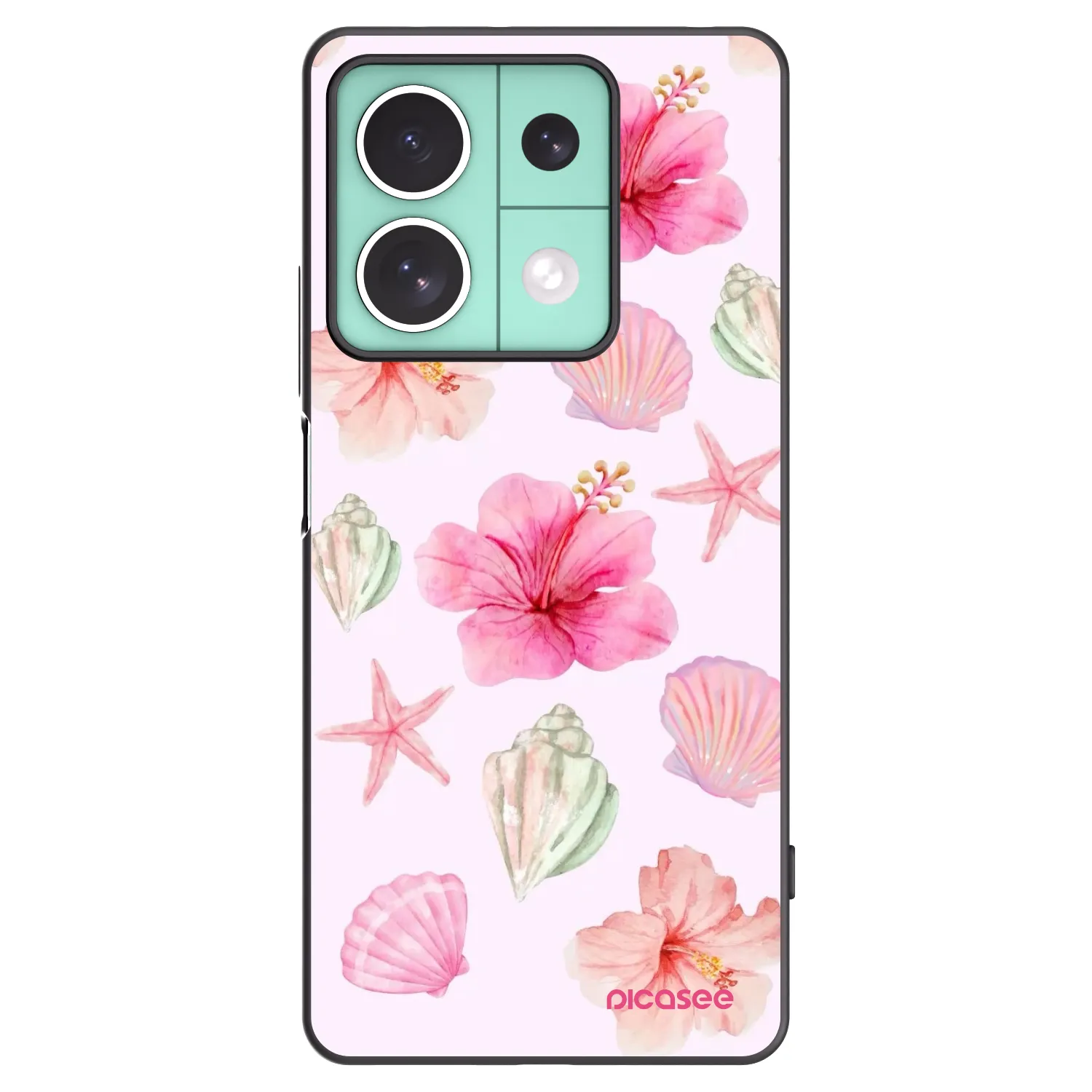 Picasee Μαύρη θήκη σιλικόνης για Xiaomi Redmi Note 13 5G - Blush Lagoon