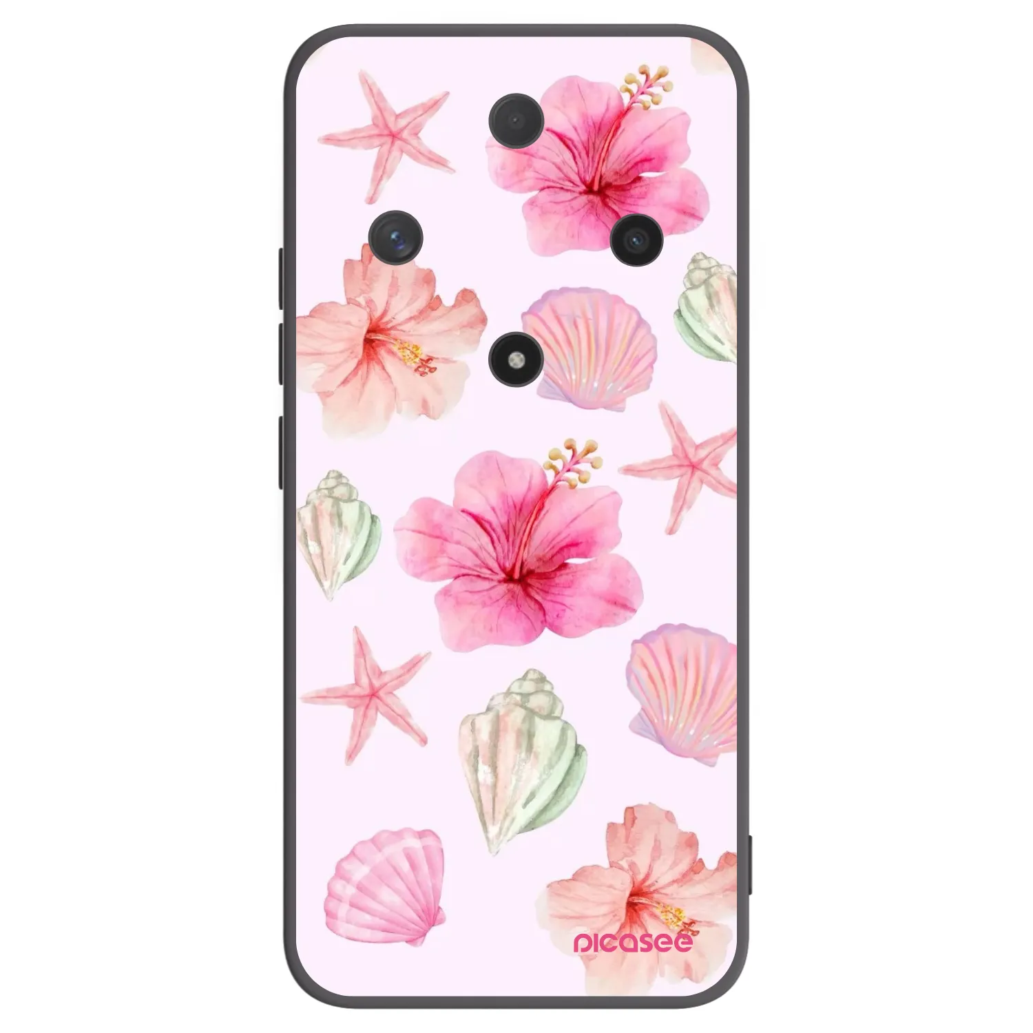 Picasee Μαύρη θήκη σιλικόνης για Honor Magic6 Lite 5G - Blush Lagoon