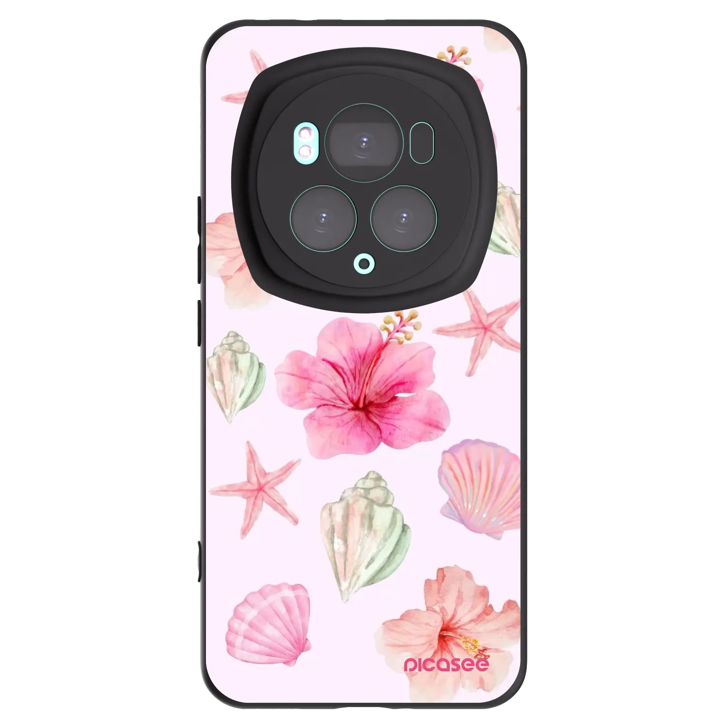 Picasee Μαύρη θήκη σιλικόνης για Honor Magic6 Pro - Blush Lagoon