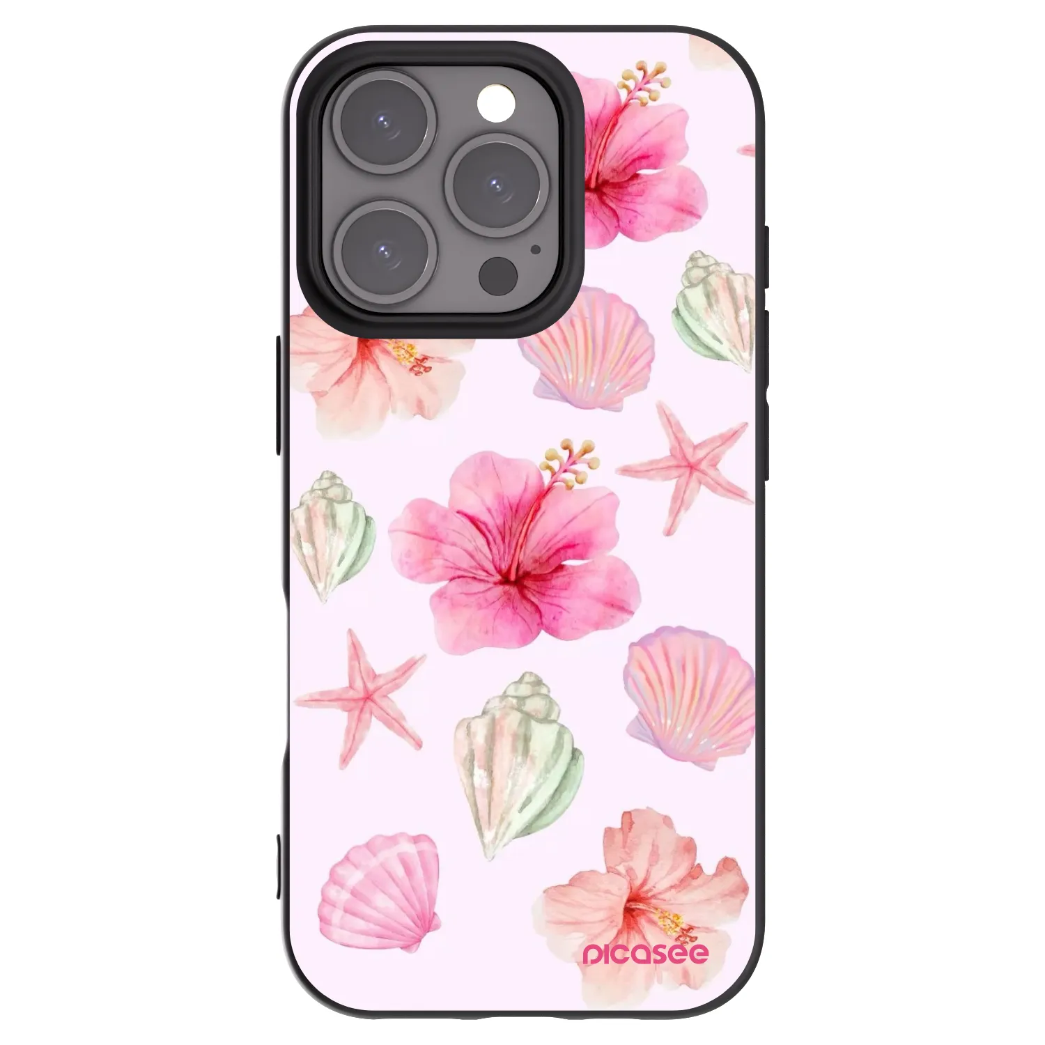 Picasee Μαύρη θήκη σιλικόνης για Apple iPhone 16 Pro - Blush Lagoon