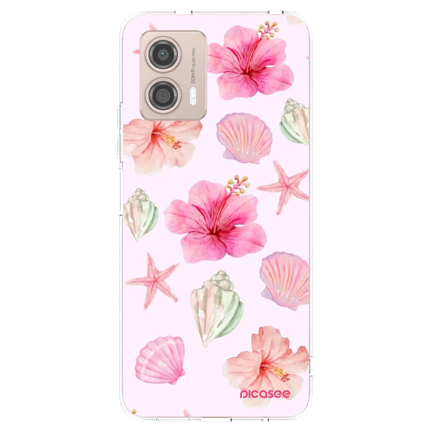 Picasee διαφανής θήκη σιλικόνης Motorola Moto G53 5G - Blush Lagoon