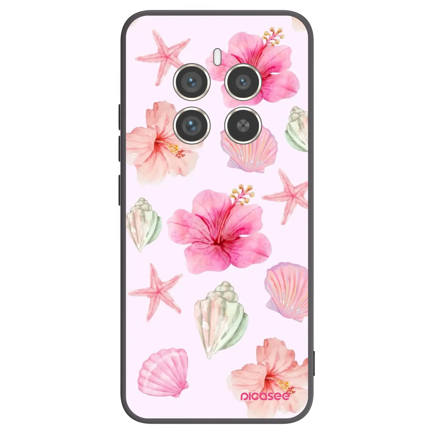 Picasee Μαύρη θήκη σιλικόνης για Realme 12 Pro 5G - Blush Lagoon