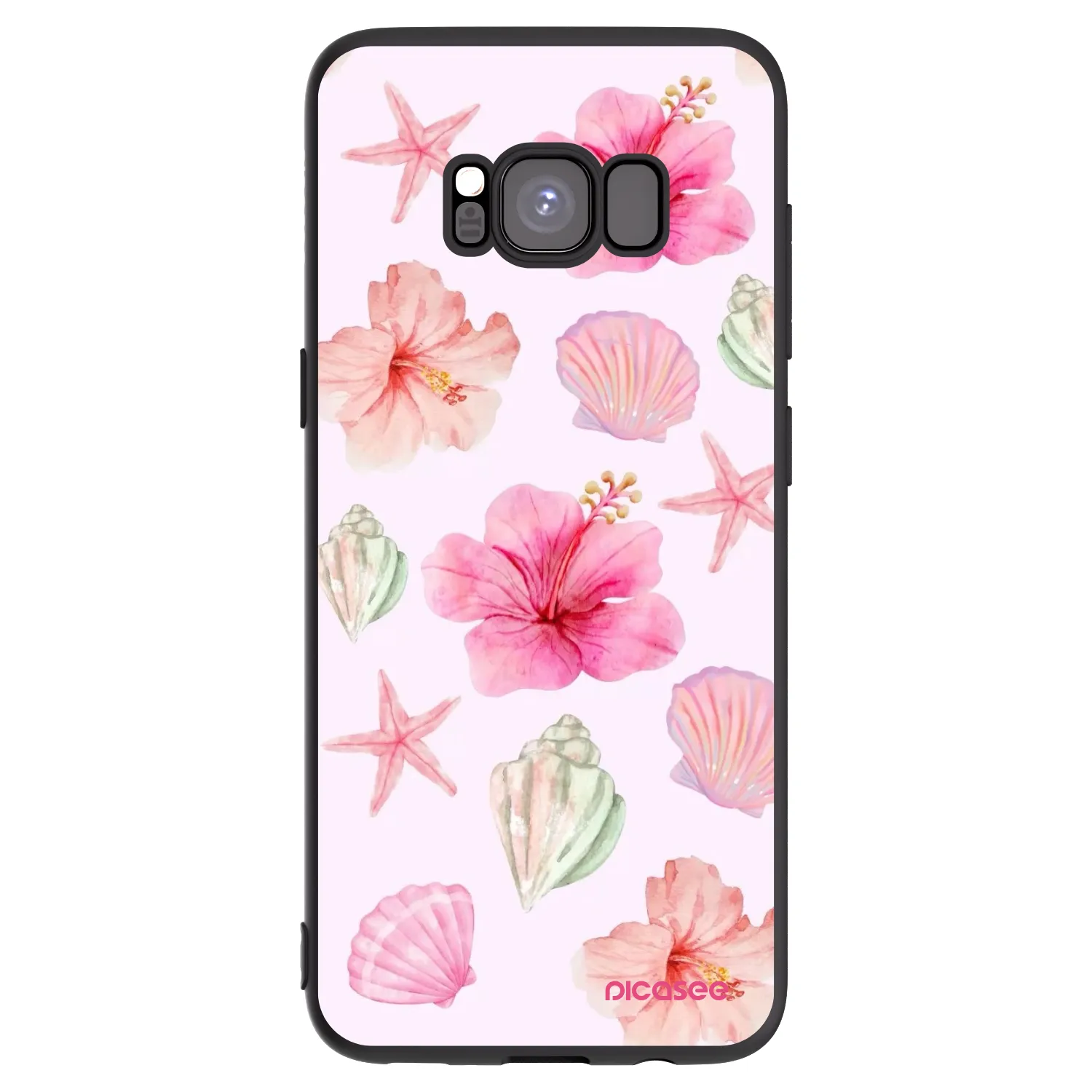Picasee Μαύρη θήκη σιλικόνης για Samsung Galaxy S8 G950F - Blush Lagoon
