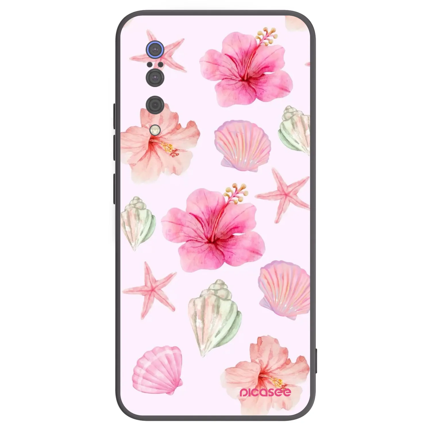 Picasee Μαύρη θήκη σιλικόνης για Xiaomi Mi 9 - Blush Lagoon