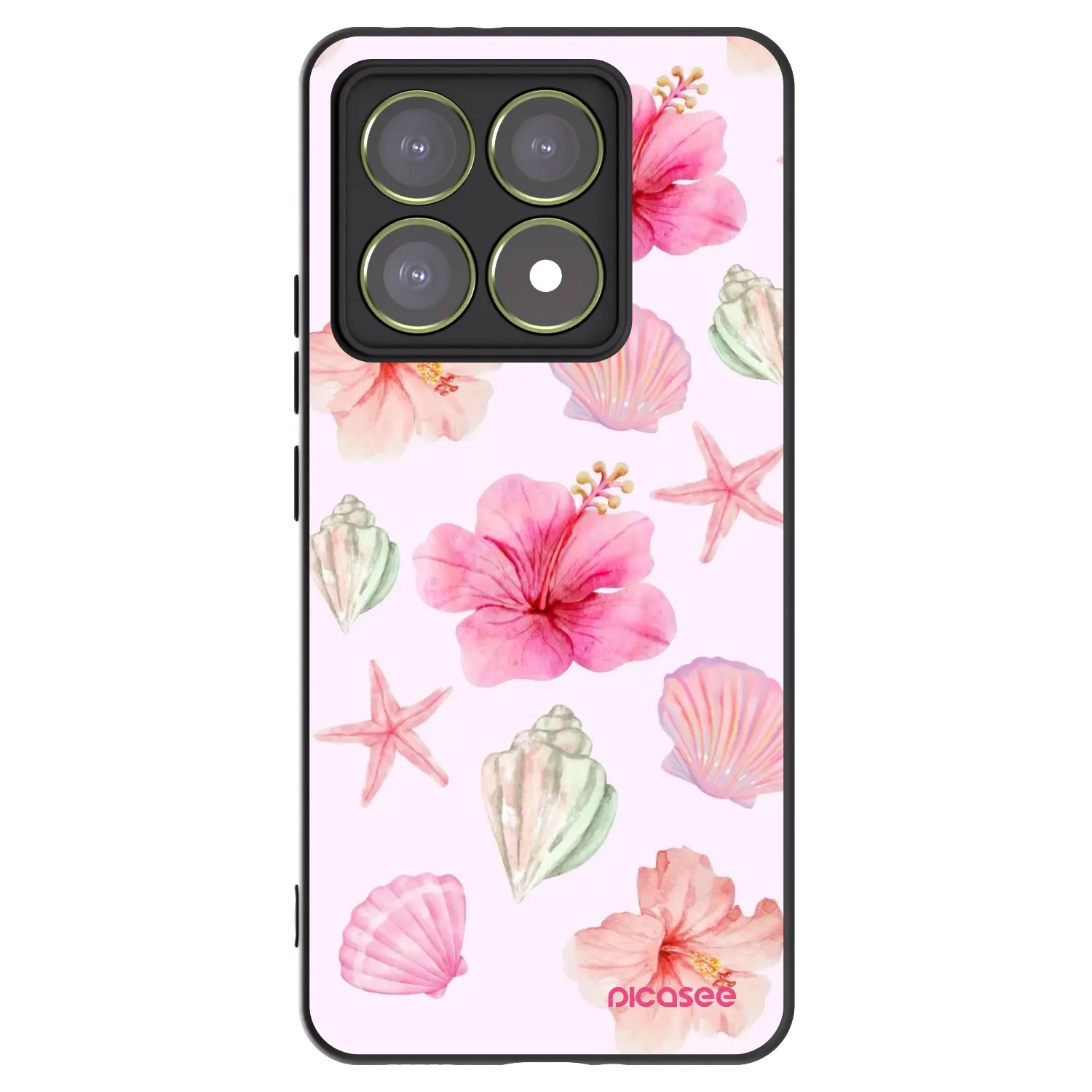 Picasee Μαύρη θήκη σιλικόνης για Xiaomi 14T - Blush Lagoon