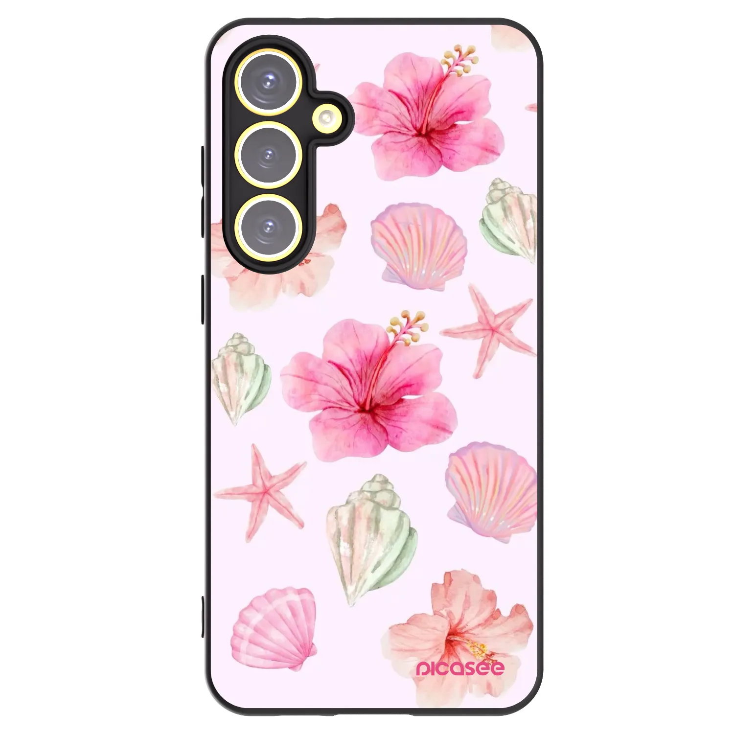 Picasee Μαύρη θήκη σιλικόνης για Samsung Galaxy S24 FE S721B - Blush Lagoon