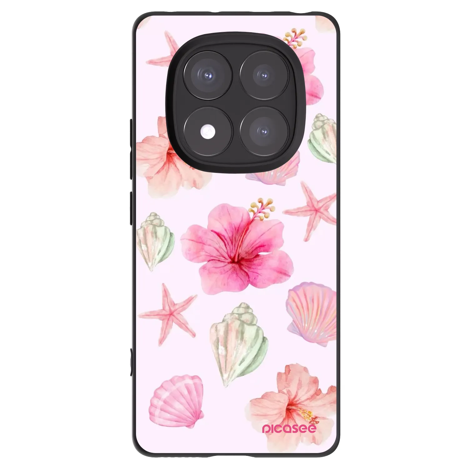 Picasee Μαύρη θήκη σιλικόνης για Xiaomi Redmi Note 14 Pro 5G - Blush Lagoon