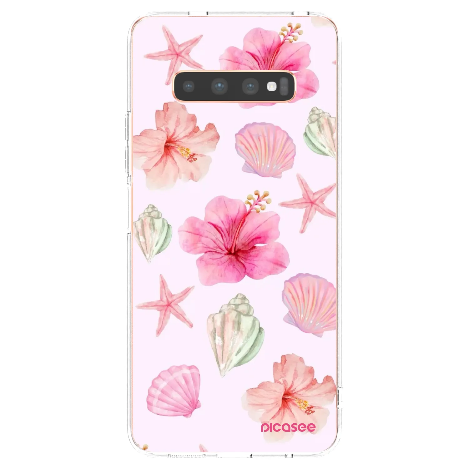 Picasee διαφανής θήκη σιλικόνης Samsung Galaxy S10 Plus G975 - Blush Lagoon